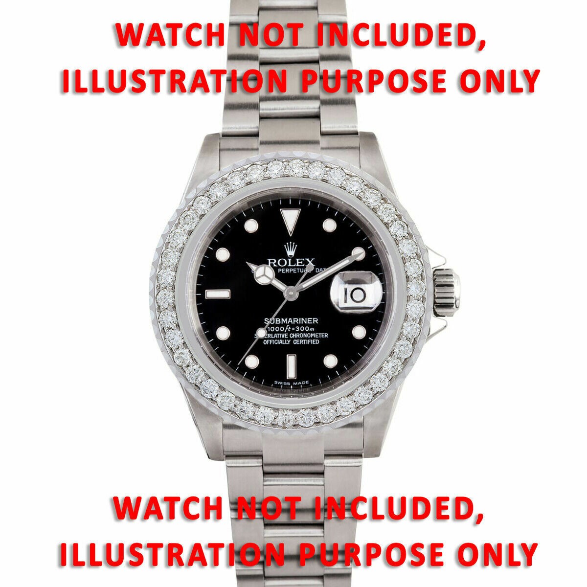 BEAD NATURAL DIAMOND BEZEL WITH RIDGES FOR ROLEX GMT MASTER 2 16700 16710 16760