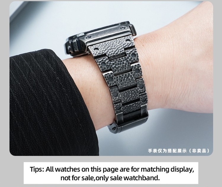 For Casio DW5600 GW-B5600 Modified Stainless Steel Watch Strap Titanium Case Men