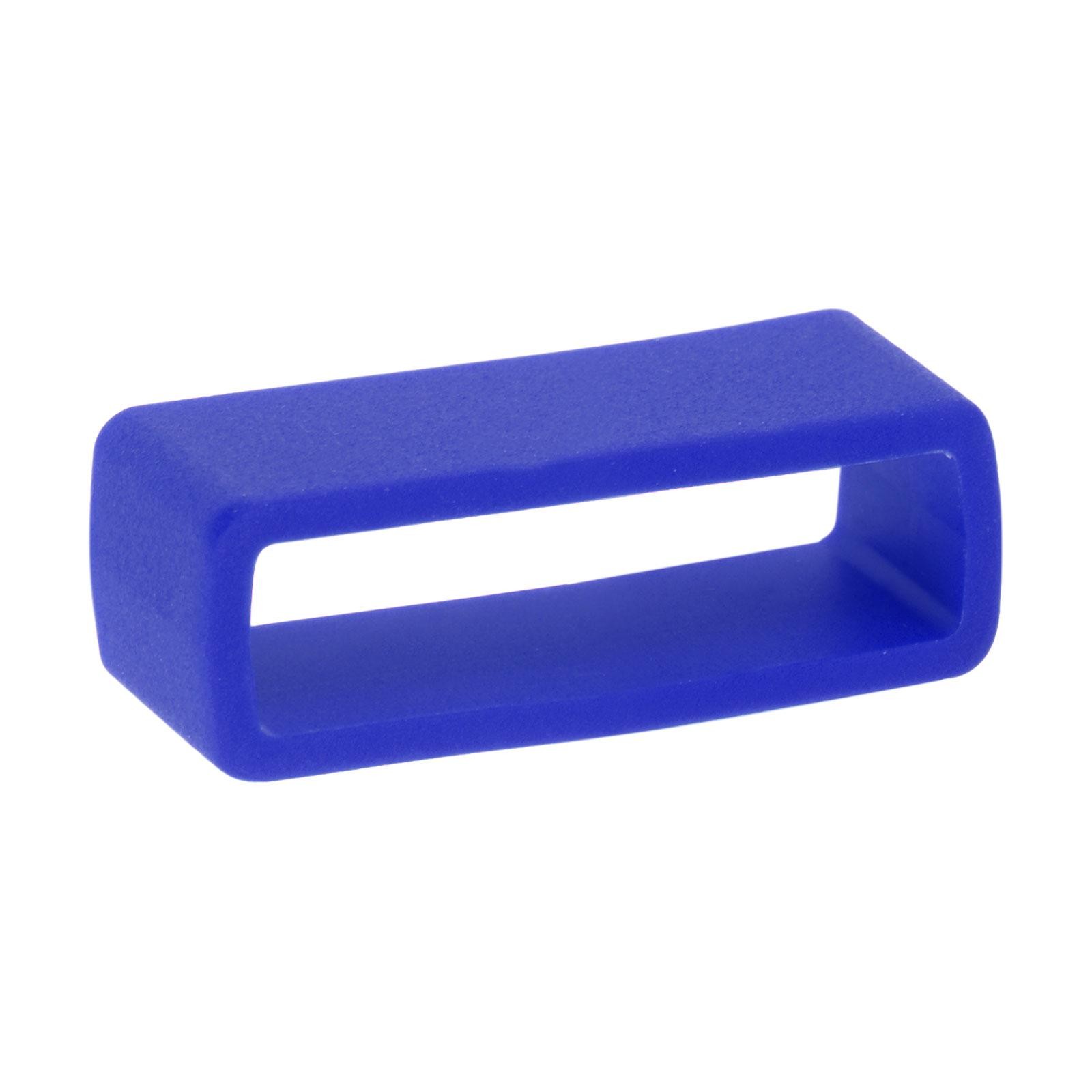 Watch Band Strap Loops Silicone for 24mm Width Watch Band, Blue 4 Pcs