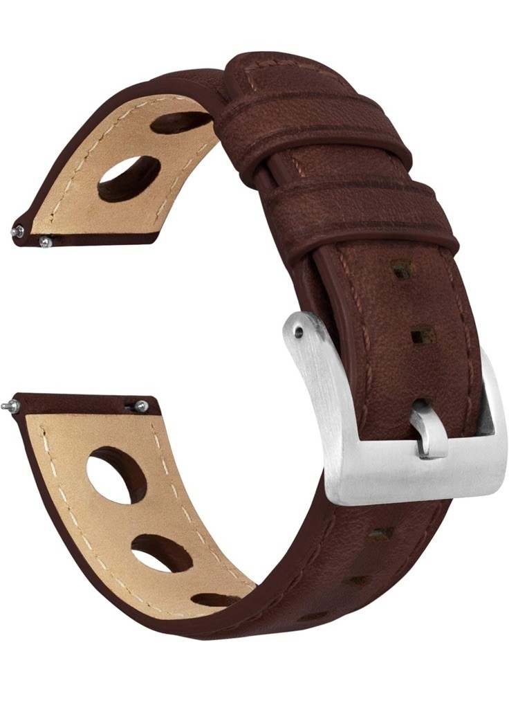 24mm Barton Racing & Rally Horween Leather Straps w/ Integrated Quick Release I3