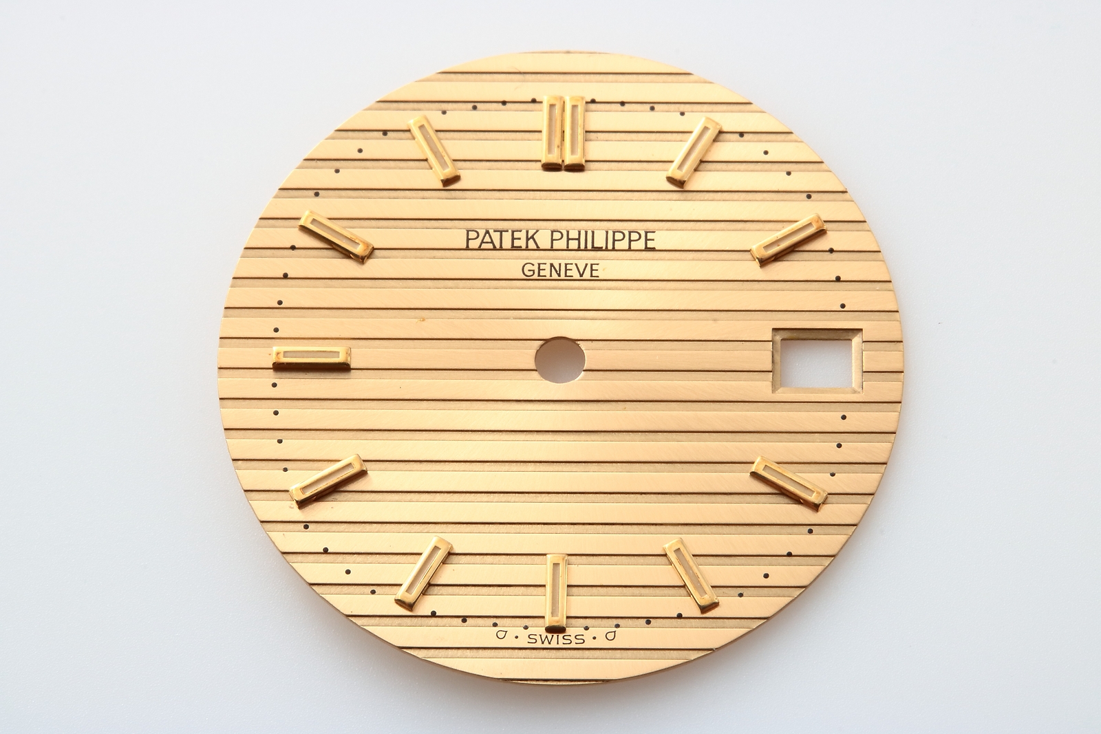 RARE OEM Patek Philippe Nautilus Date Dial Sigma Champagne Gold Watch ORIGINAL