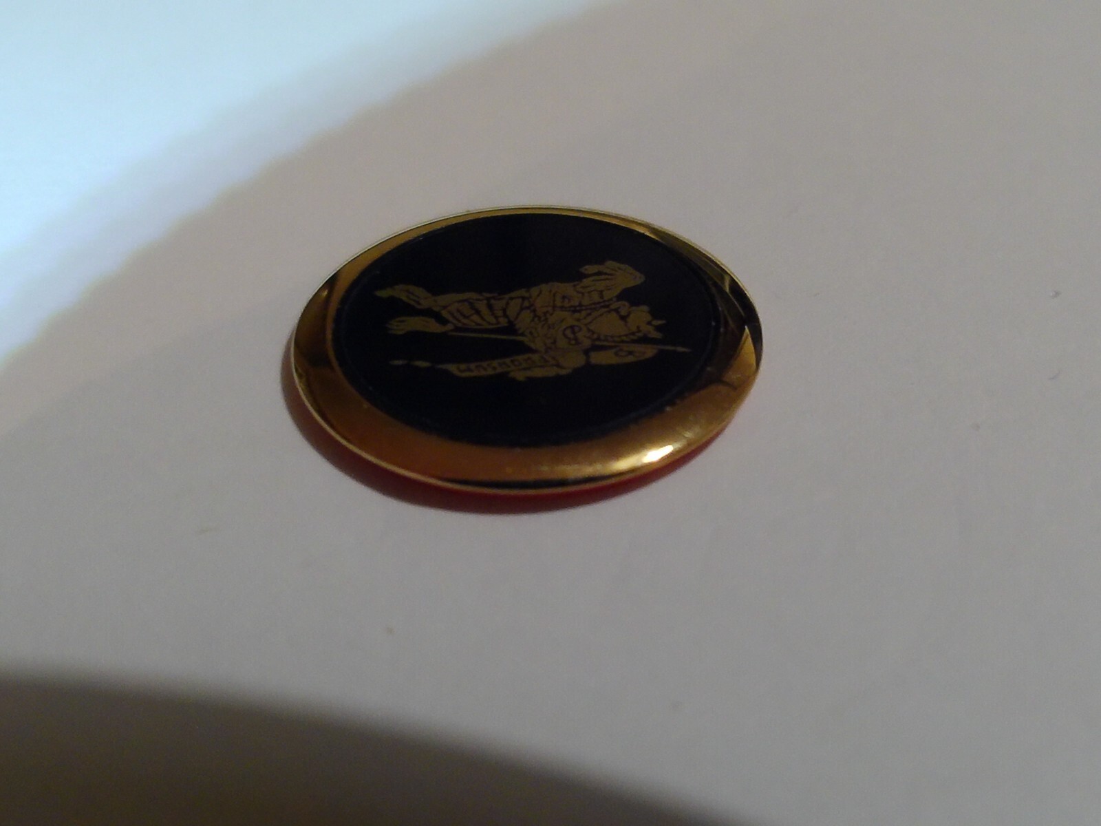 NOS Genuine BURBERRY WATCH CASE BACK, , DIA 21MM GOLD PLATED