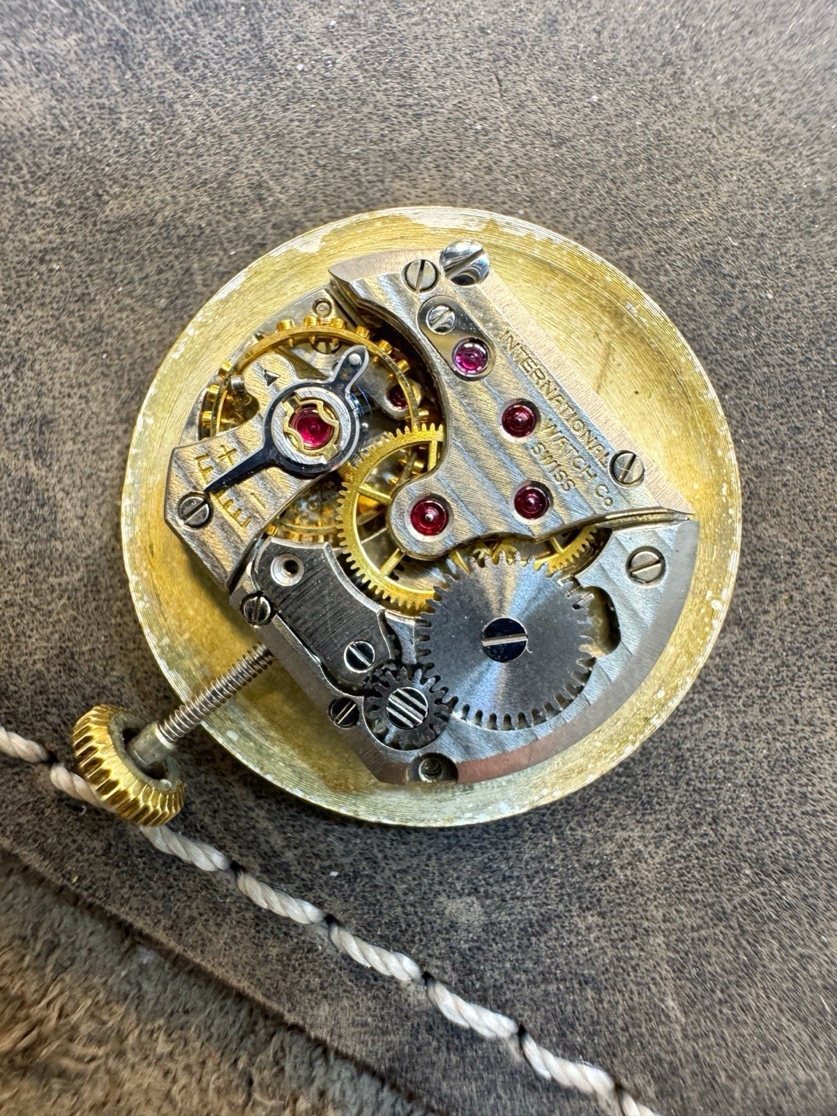 Vintage IWC International Watch Company Cal C.41 Wrist Watch Movement Parts