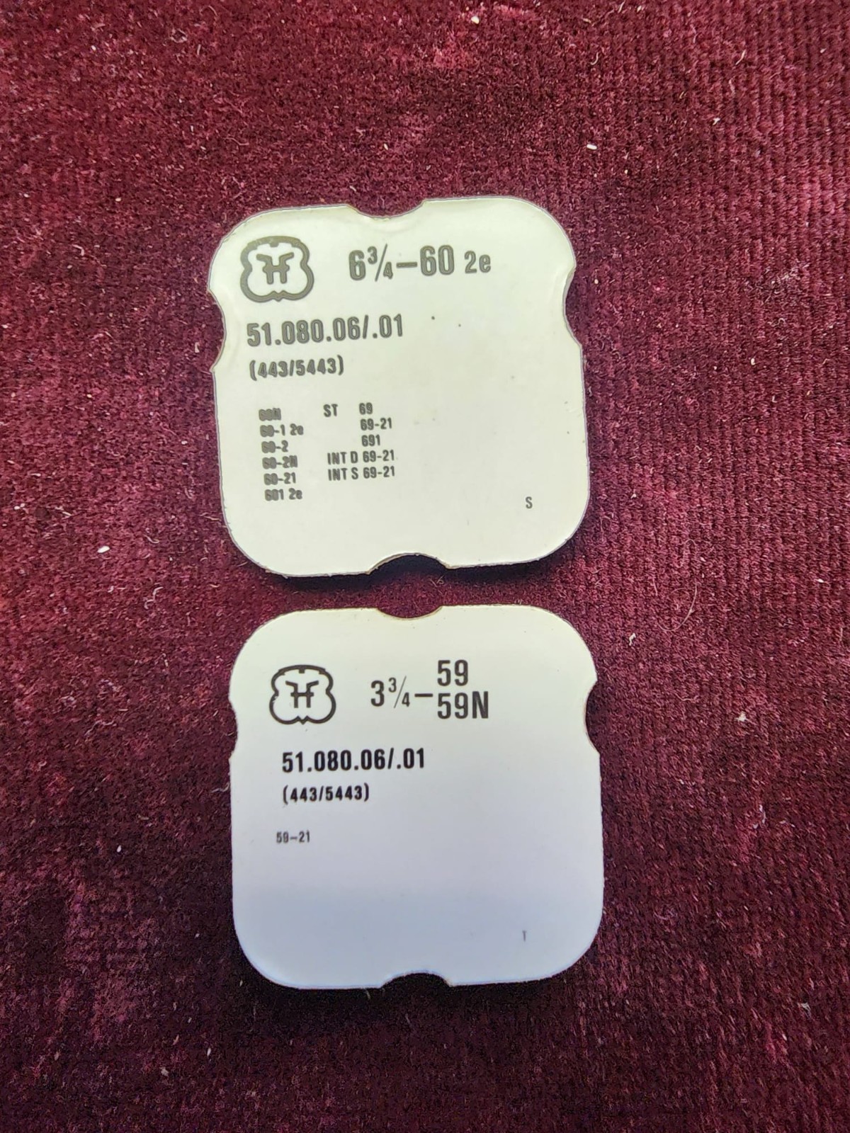 Vintage Huguenin Frères Watch Parts – 6¾–60 2e & 3¾–59N (Ref. 51.080.06/.01) – P