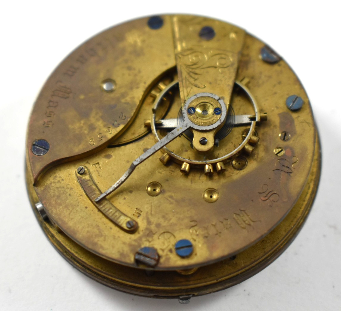 Vintage U.S Watch Co Waltham 18s Hunting Pocket Watch Movement lot.we