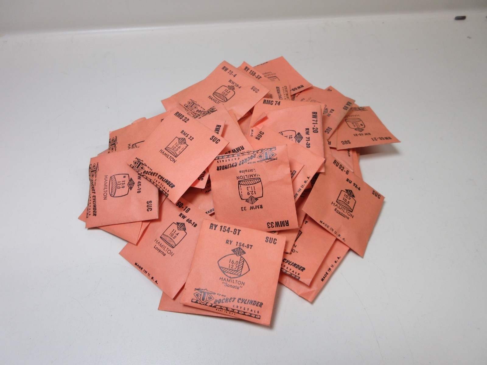 LOT OF SUC FOR HAMILTON LADIES WATCH CRYSTALS WATCHMAKER REPLACEMENT PARTS #31