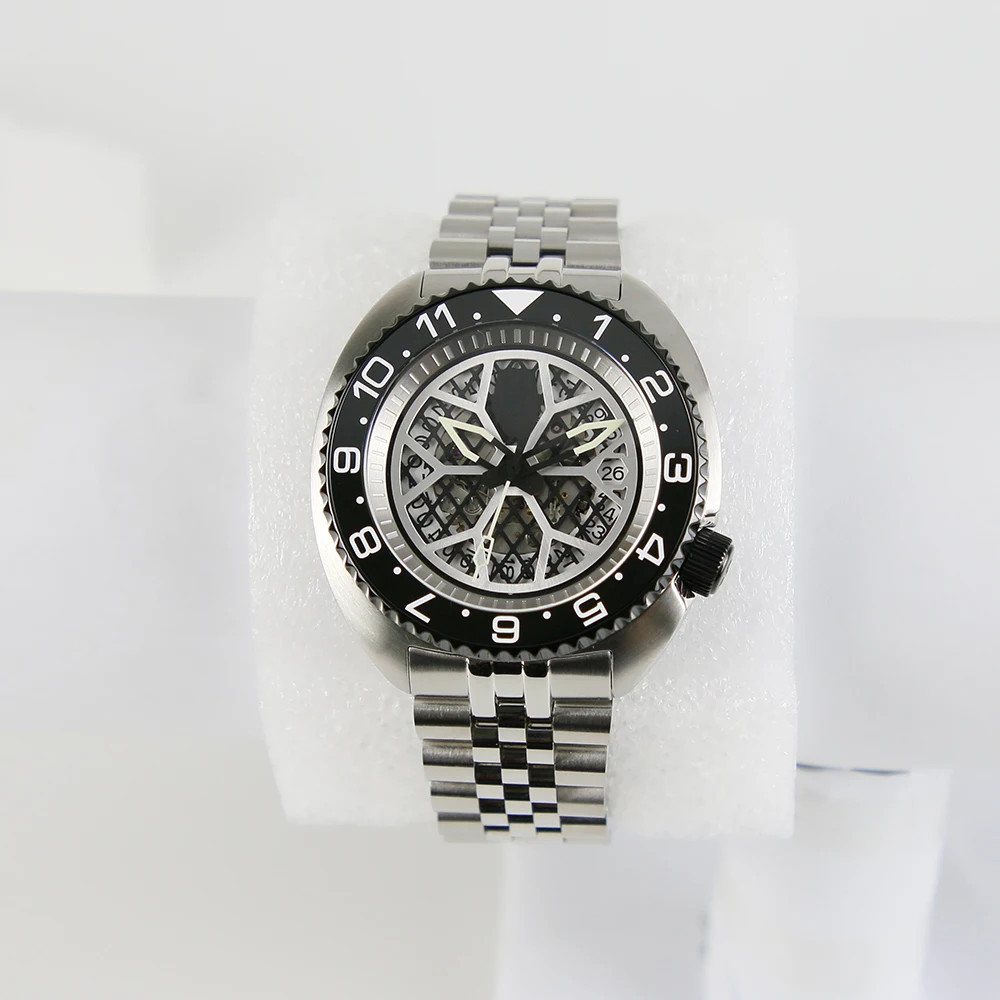 316L Steel Chapter Ring With Marker For Turtle Style Case Back Dot Mod Part