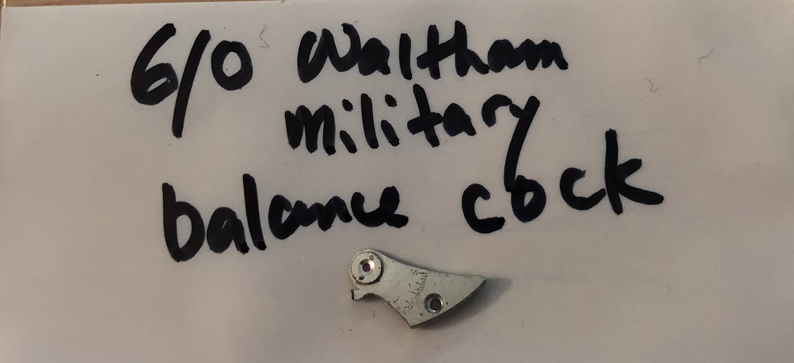 1 Balance Cock for Waltham WWII Military Pilot Watch with jewels