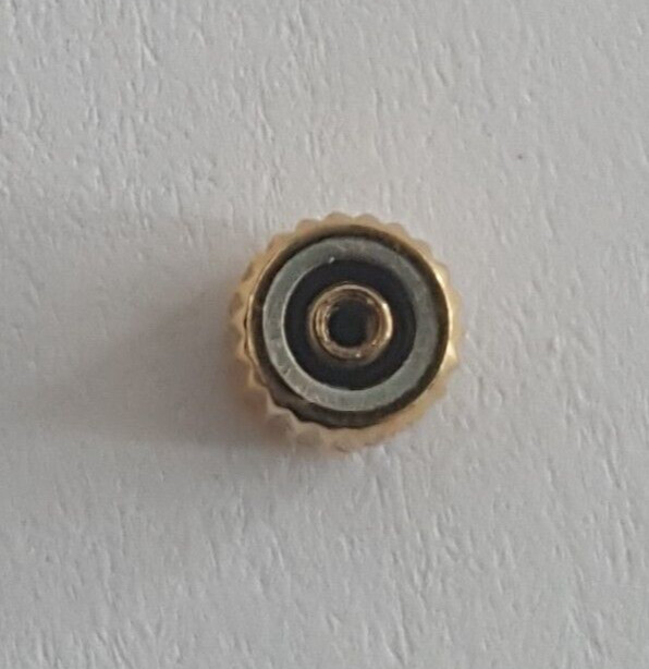 Omega Crown, Gilt, Water Resistant Part Number 42050