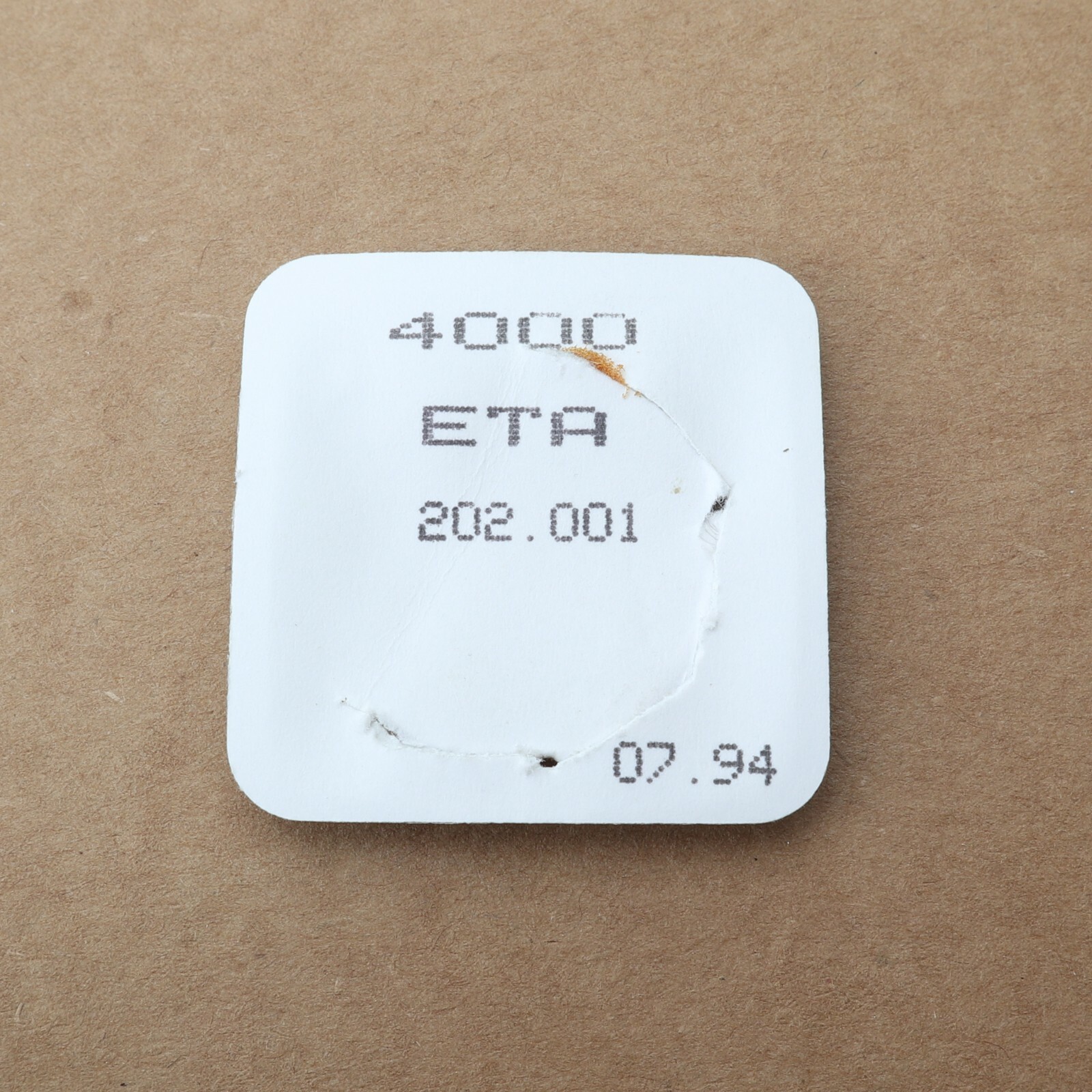 ETA 202.001 CIRCUIT NEW OLD STOCK GENUINE WATCHMAKERS OPEN PACKAGE NEW