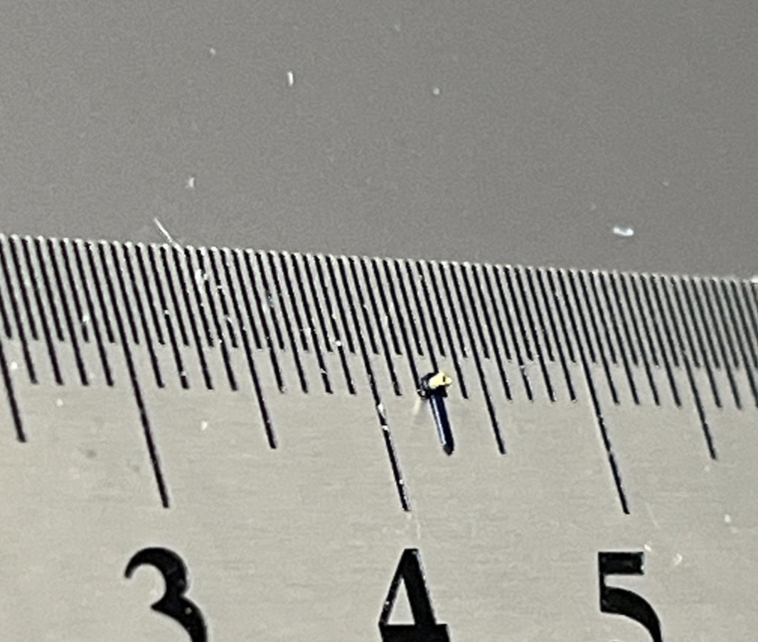 One (1) Watch Sub Dial Hand Blue Total Length approx. 3 mm