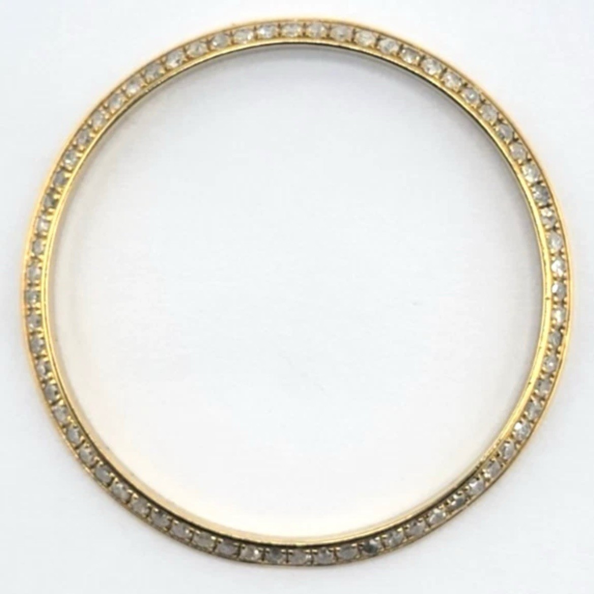 Rolex Tudor 26MM Yellow Gold Plated Natural Diamond Bezel Custom Aftermarket