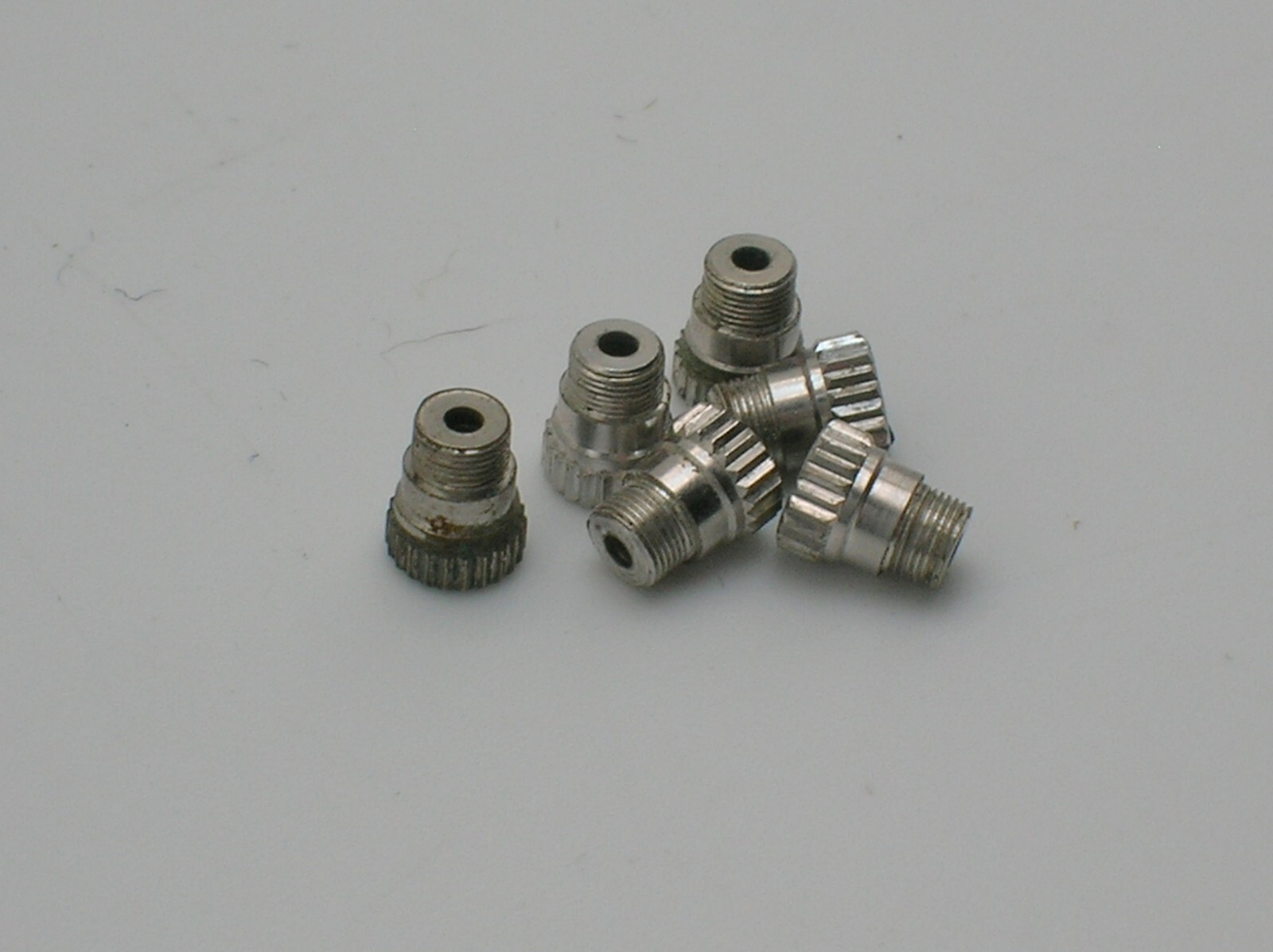 SIX OMEGA(?) CHRONOGRAPH WATCH PUSH BUTTON SLEAVES 3.6 MM IN DIAMETER -14 OF 24