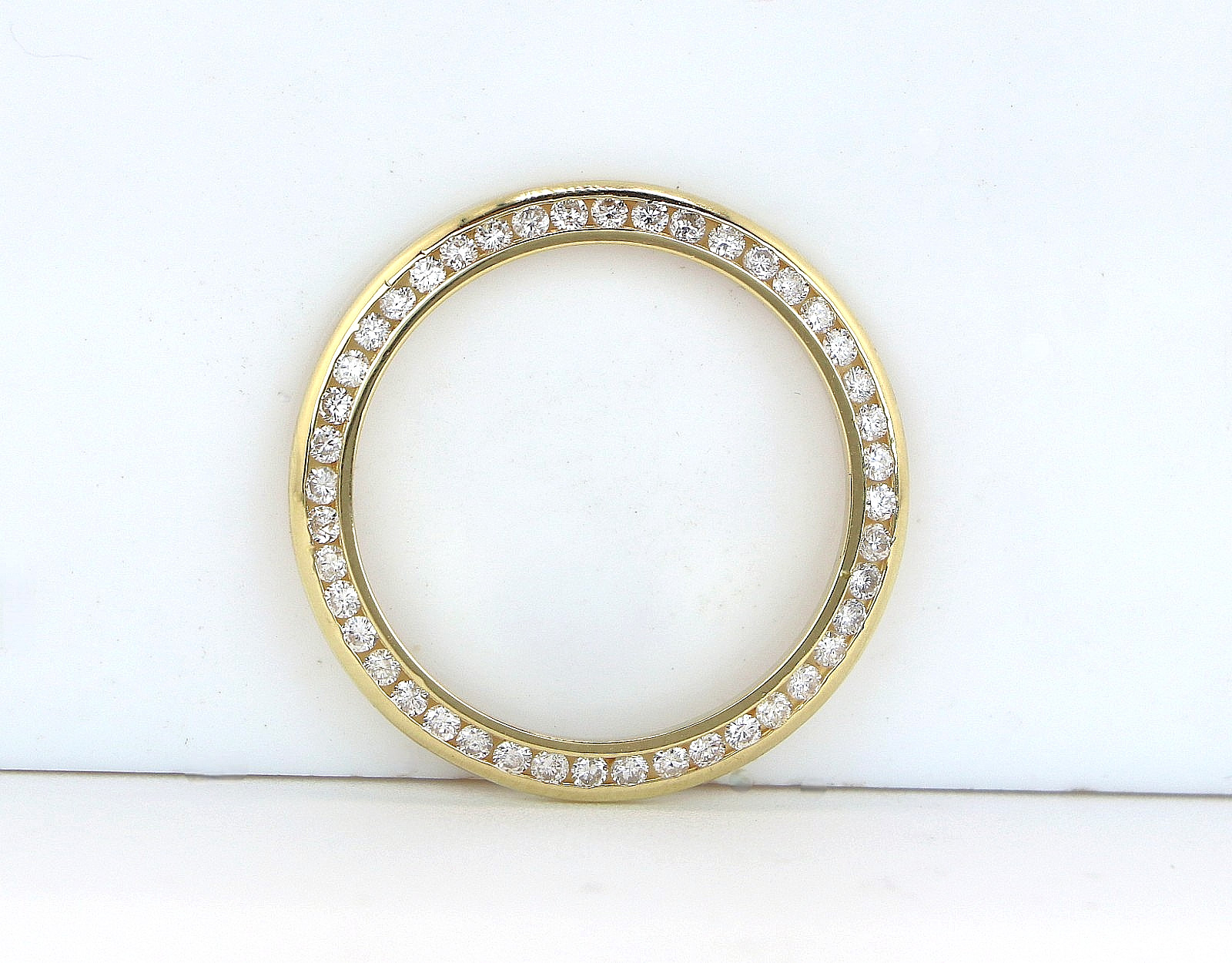 Aftermarket Rolex DateJust 26mm 18K Yellow Gold Channel Set Diamond Watch Bezel