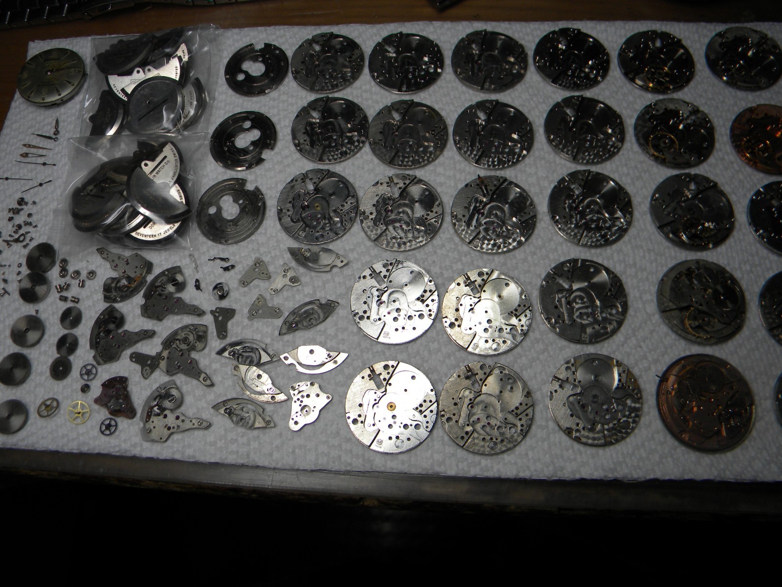 Lot of AS 1361 1361N Wrist Watch Movement Partials Pieces to Repair or Parts