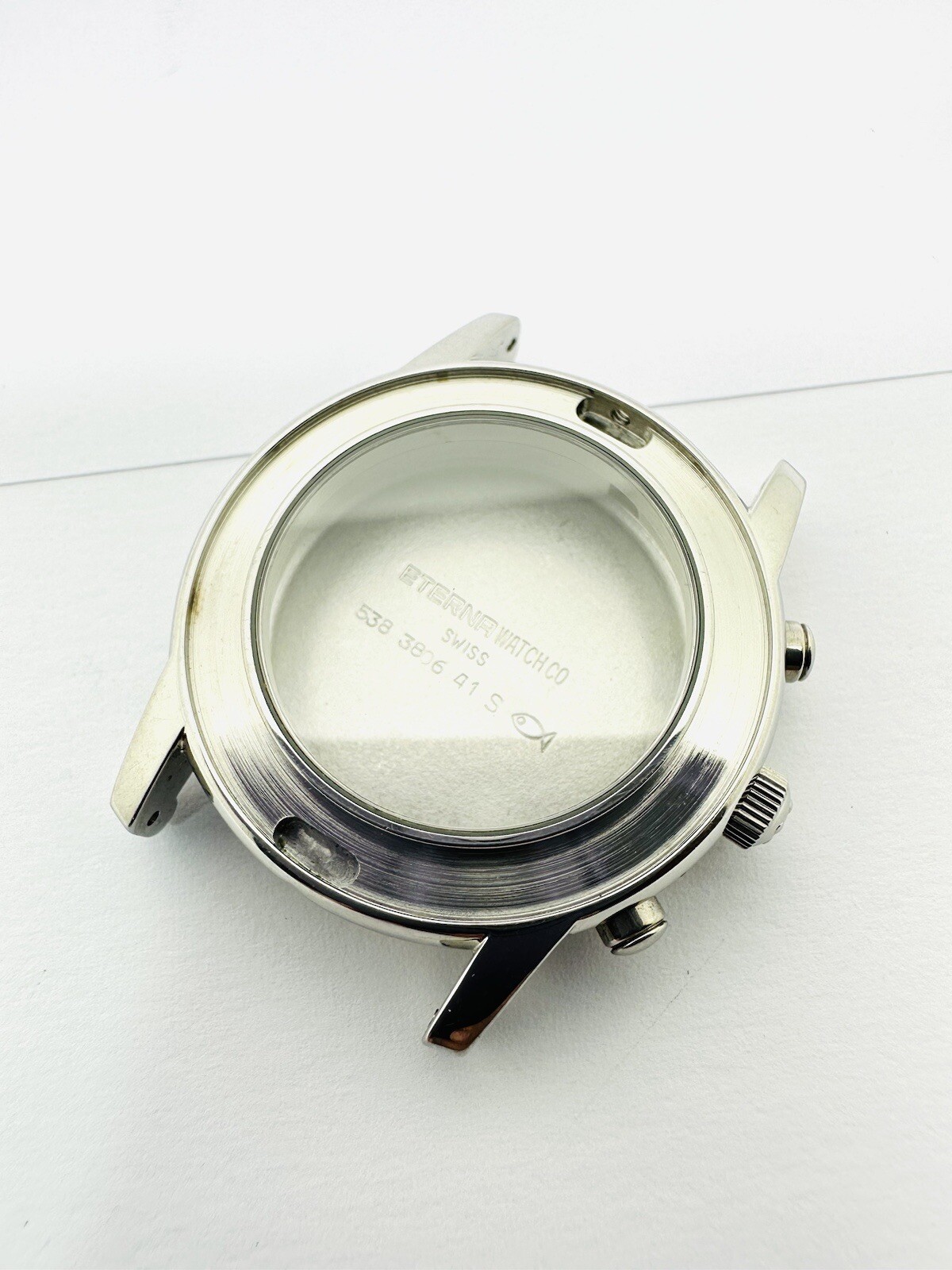 Eterna Galaxis Chronograph 33mm Case 538 3806 41 SS 3806.41 Without Bezel NOS