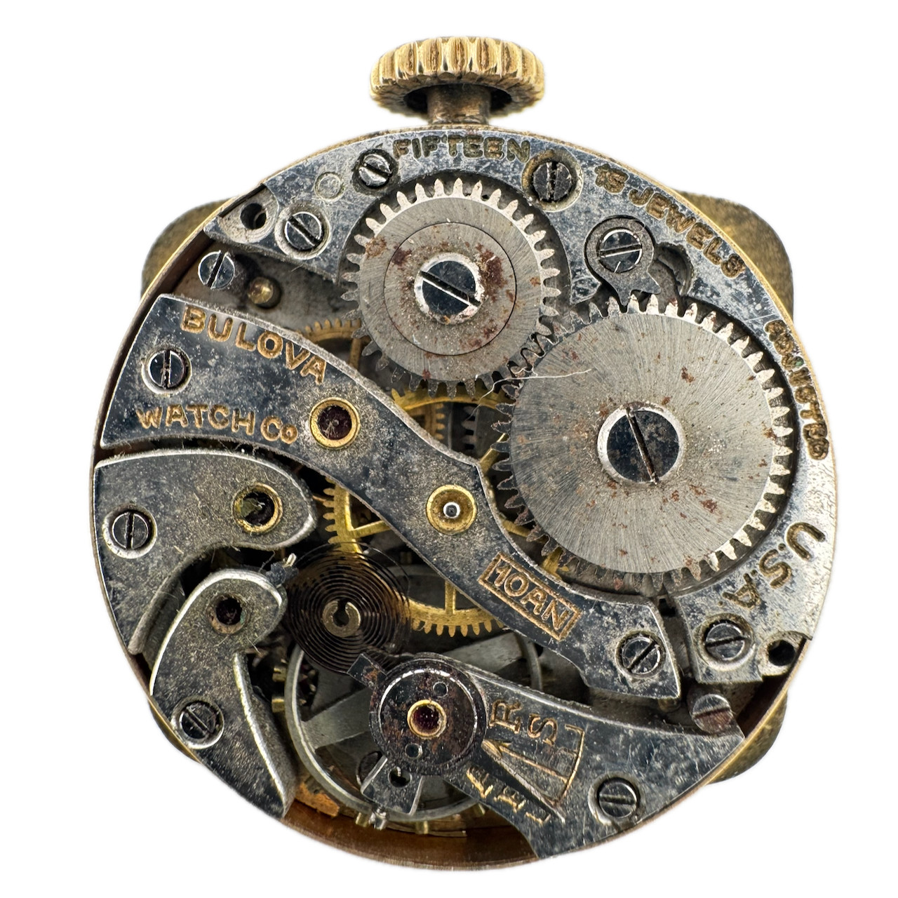 Vintage 24mm 1936 Bulova Alden 10AN 15 Jewels Mechanical Wristwatch Movement USA