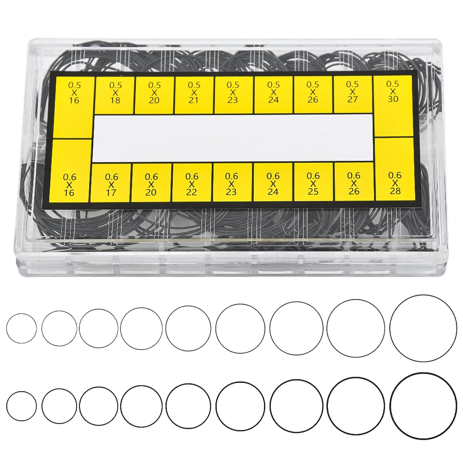 210 Pcs O Ring Watch Gasket Kit,18 Types Rubber Seal O Ring Watches Gasket Watch