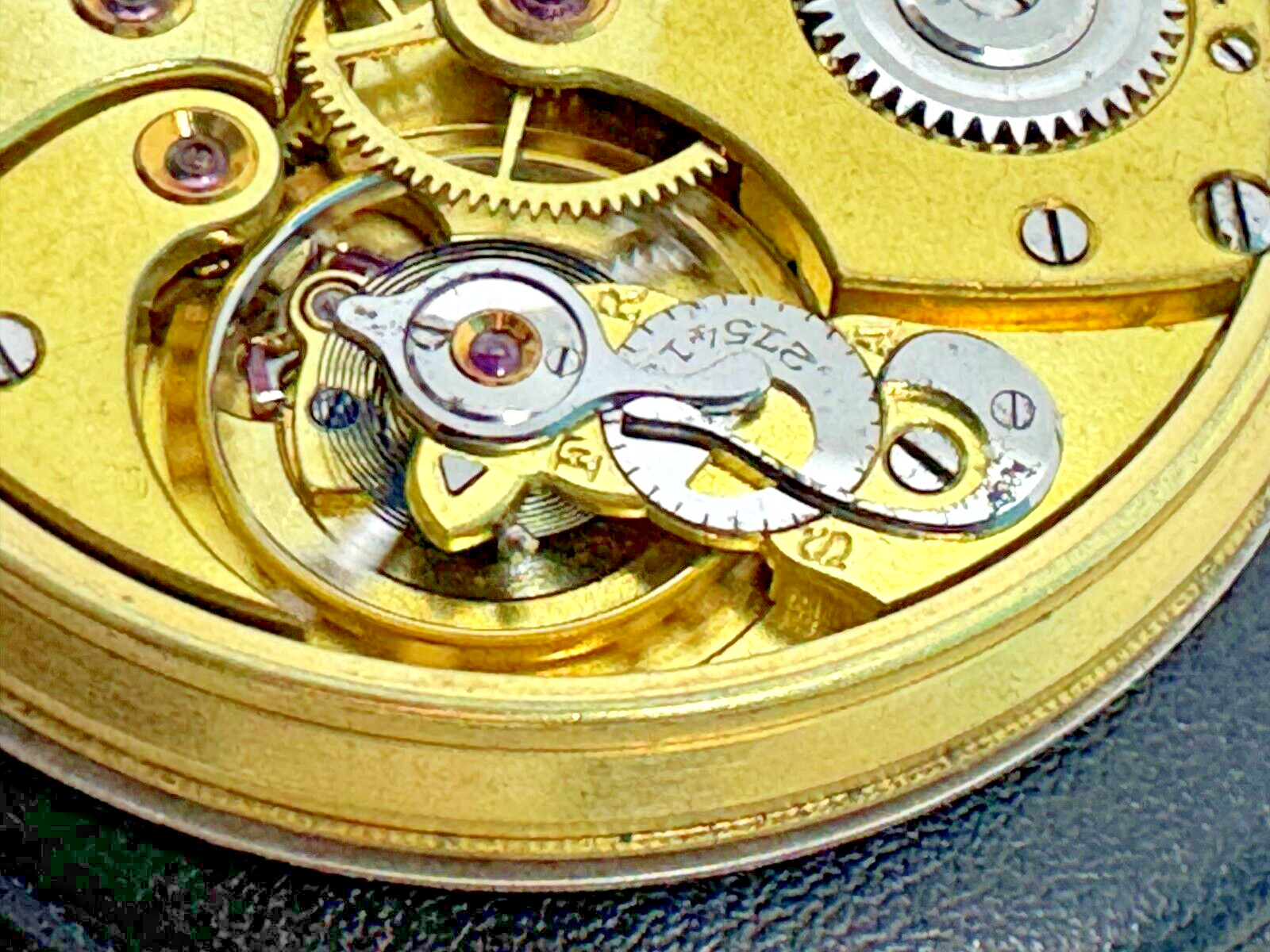 Vintage 38mm Pocket Zenith Tree Dial Complete Movement, Crown, Balls