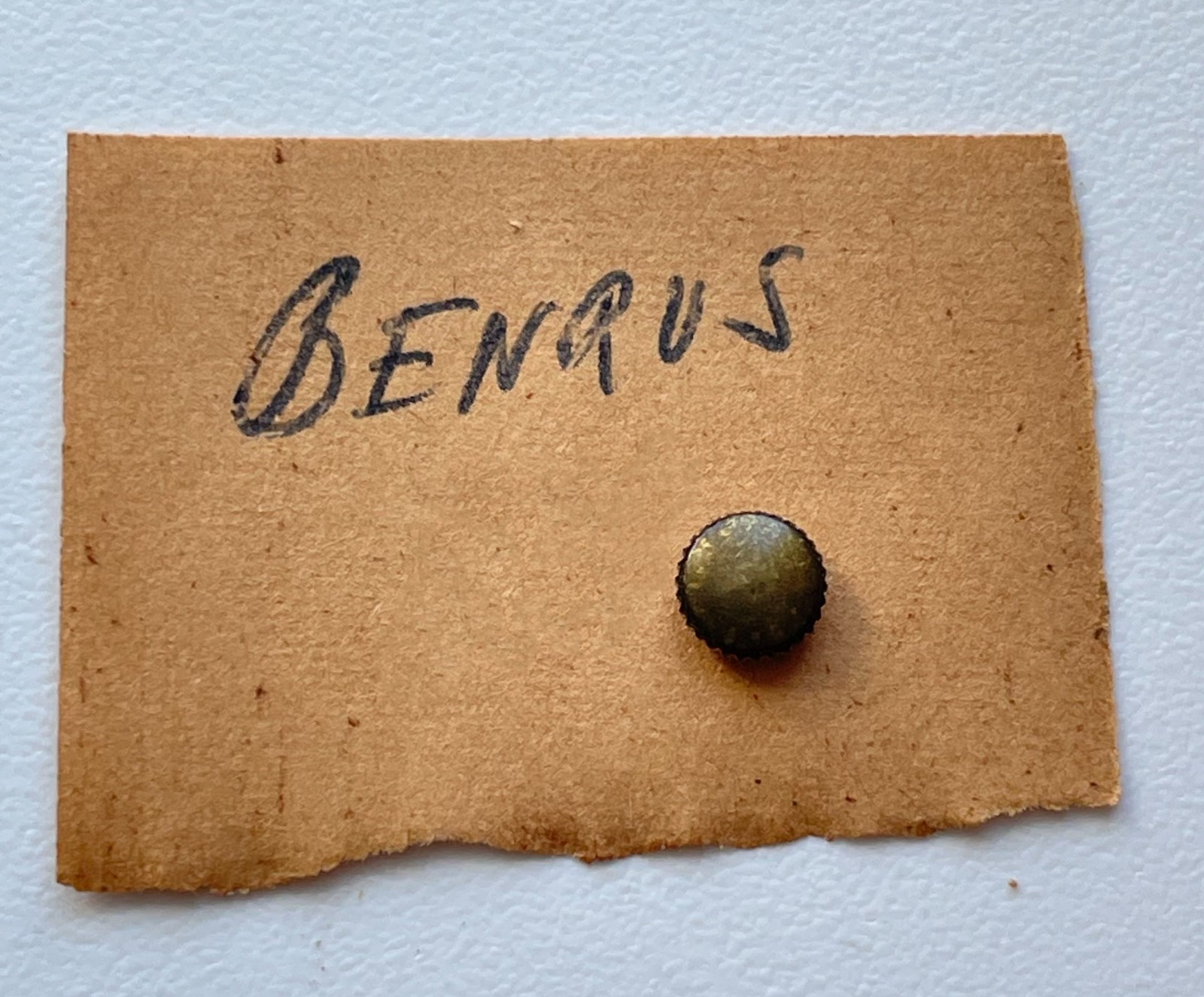 Vintage Benrus Watch Crown Gold Tone 4.2mm Diameter 1.7mm Thick Parts Repair