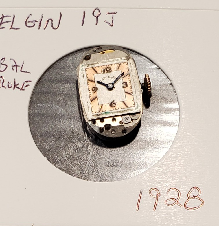 WOMENS ELGIN 19j WRIST WATCH MOVEMENT #1928