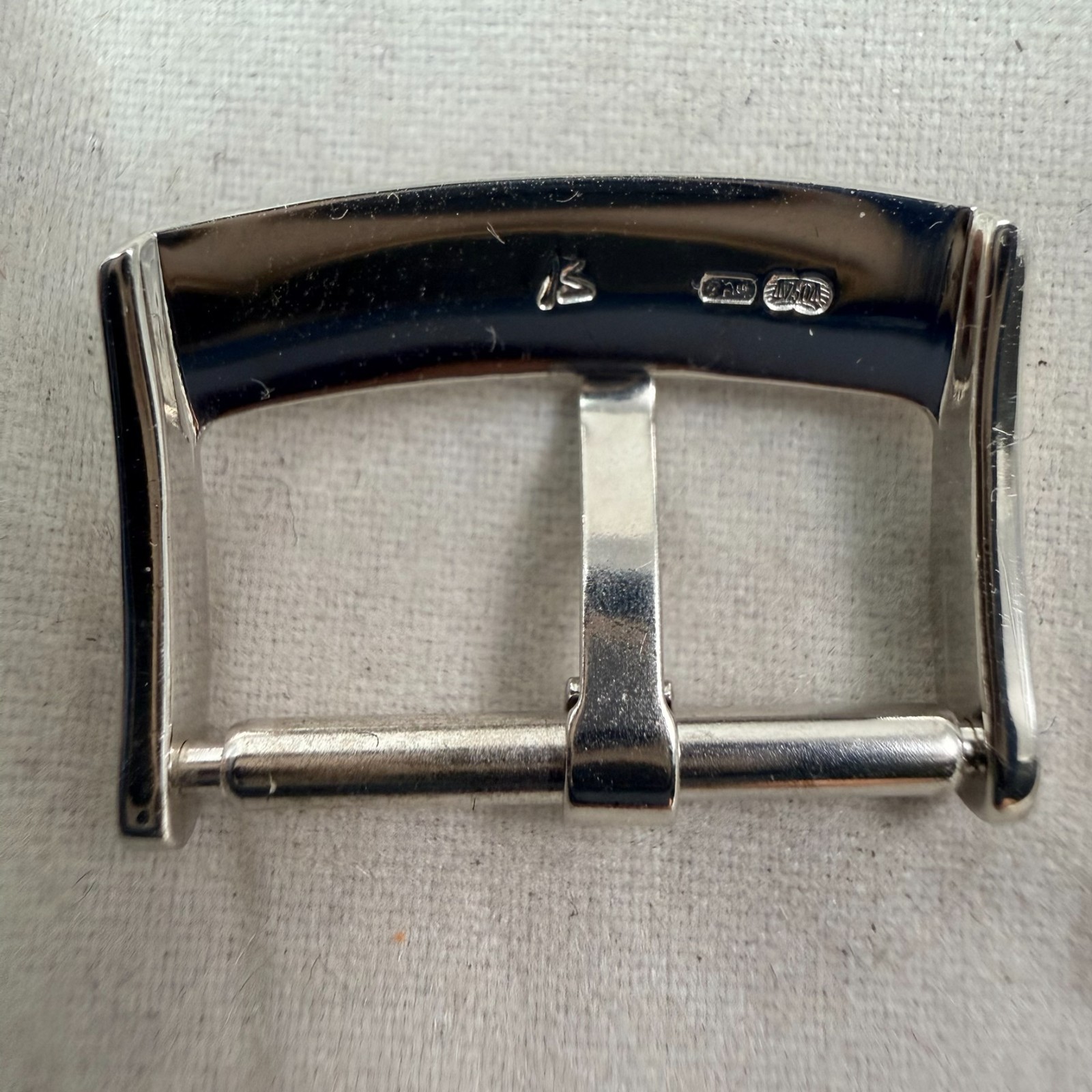 GENUINE CORUM 18K WHITE GOLD WATCH BUCKLE 18MM # 829