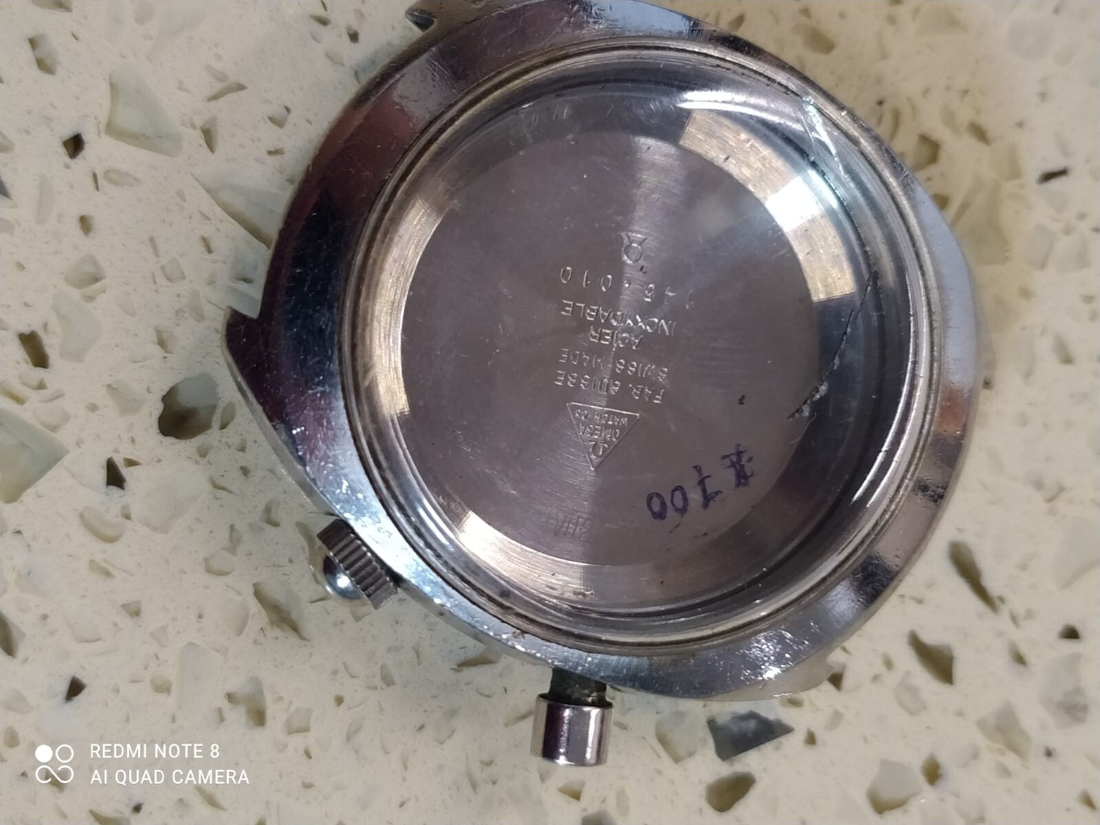 Omega 865 Chrono stop Case complete case omega Ref 145.010 for parts