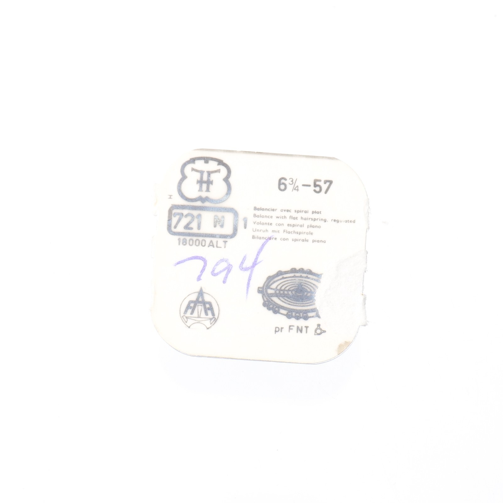FONT 57 Screws Balance Complete Watch Part Bestfit 721/794 New Old Stock