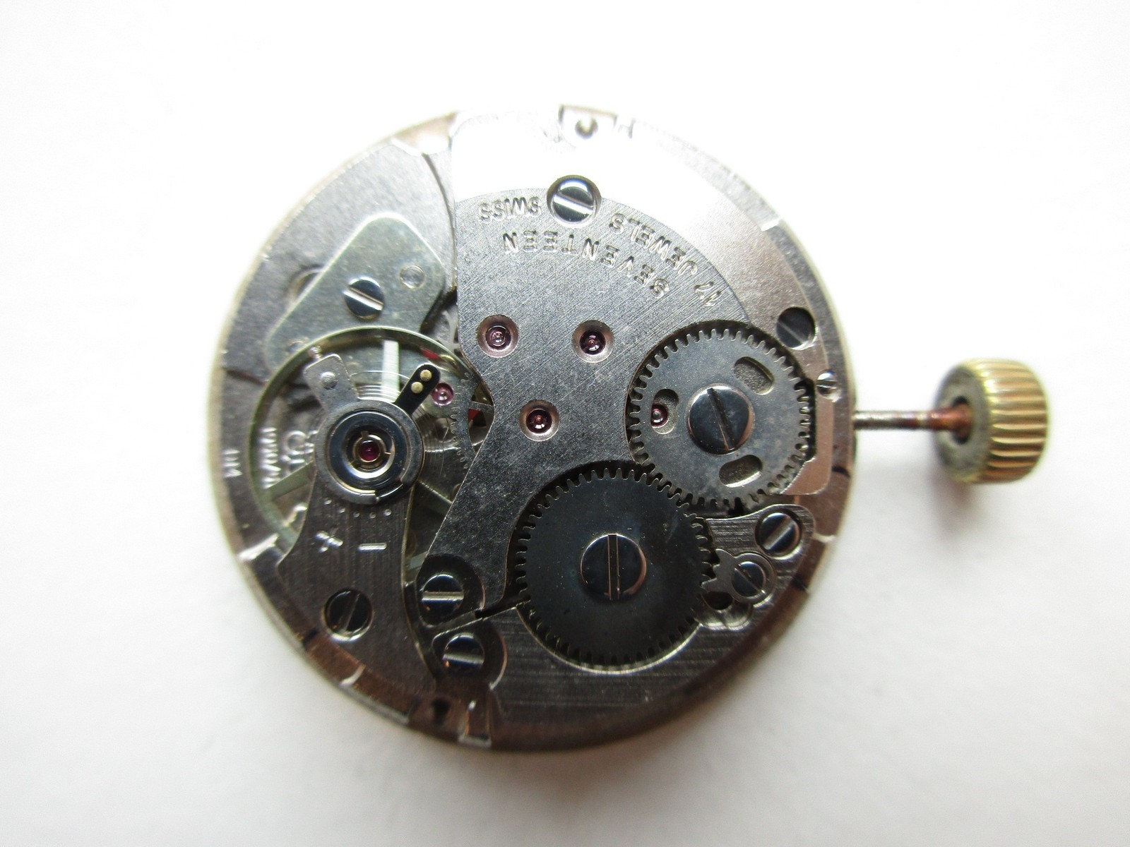 AS ST ASST cal. 1950/51 Swiss watch movement dial & hands – running