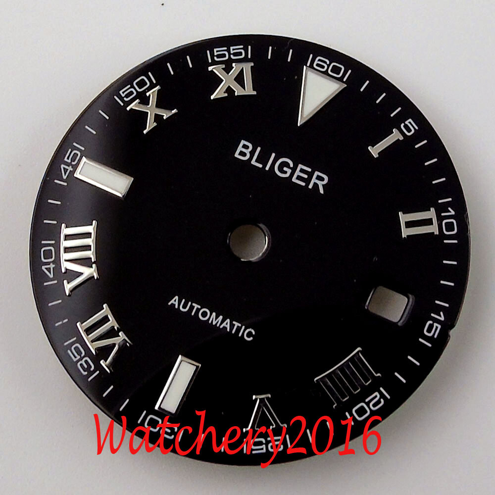 29mm Luminous Hand Roman Numerals Watch Dial Fit NH35A NH36A MIYOTA ETA2824