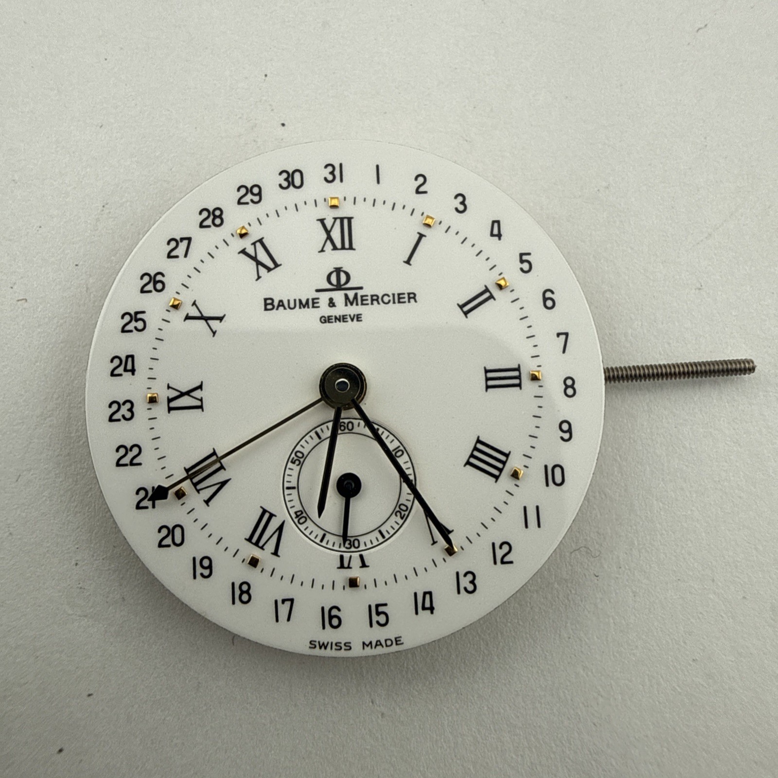 NOS Baume & Mercier Pointer Date ETA 255.491 Watch Movement Quartz Swiss