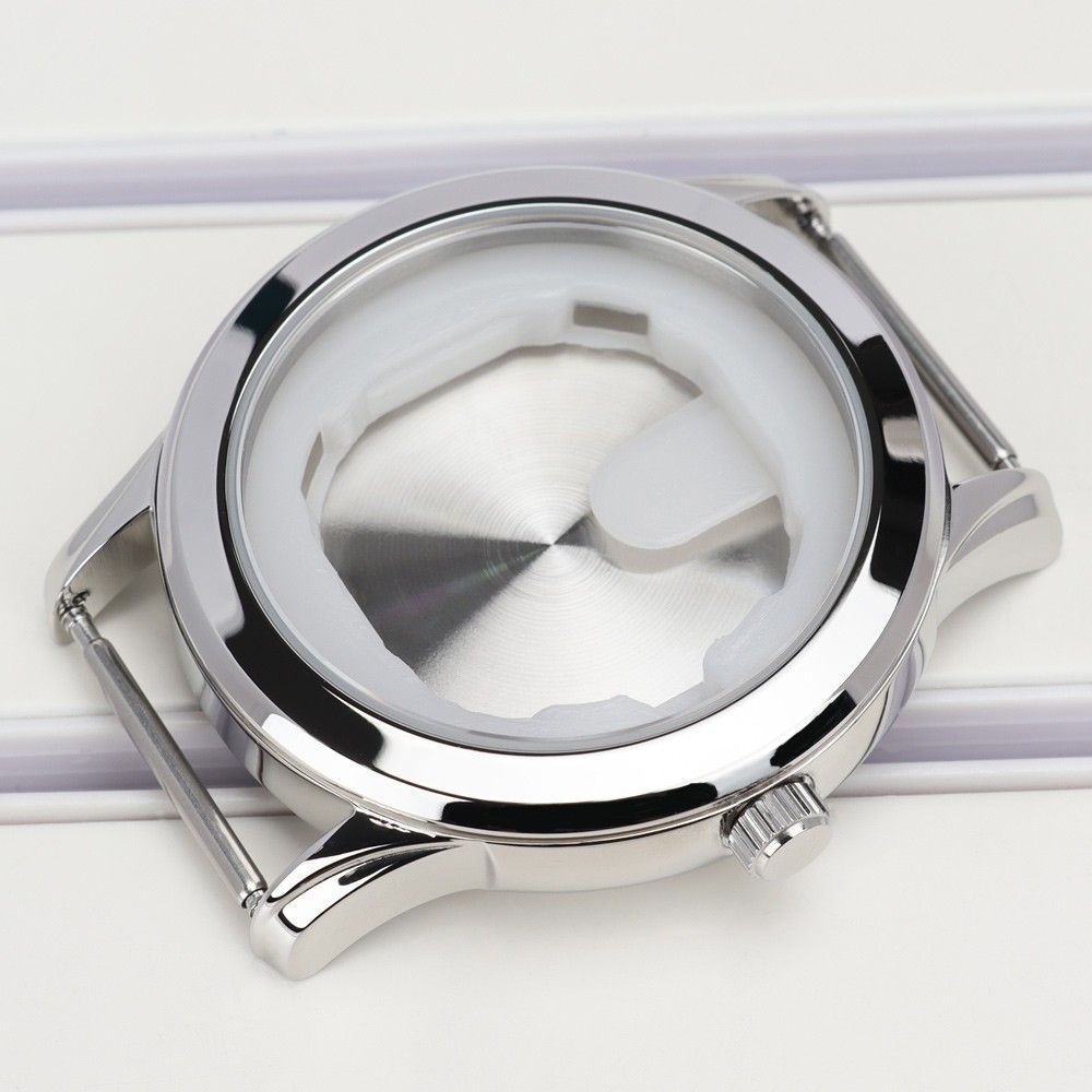 40.5mm Brushed Watch Case For Miyota GM00 Movement Polished 316L Stainless 10ATM