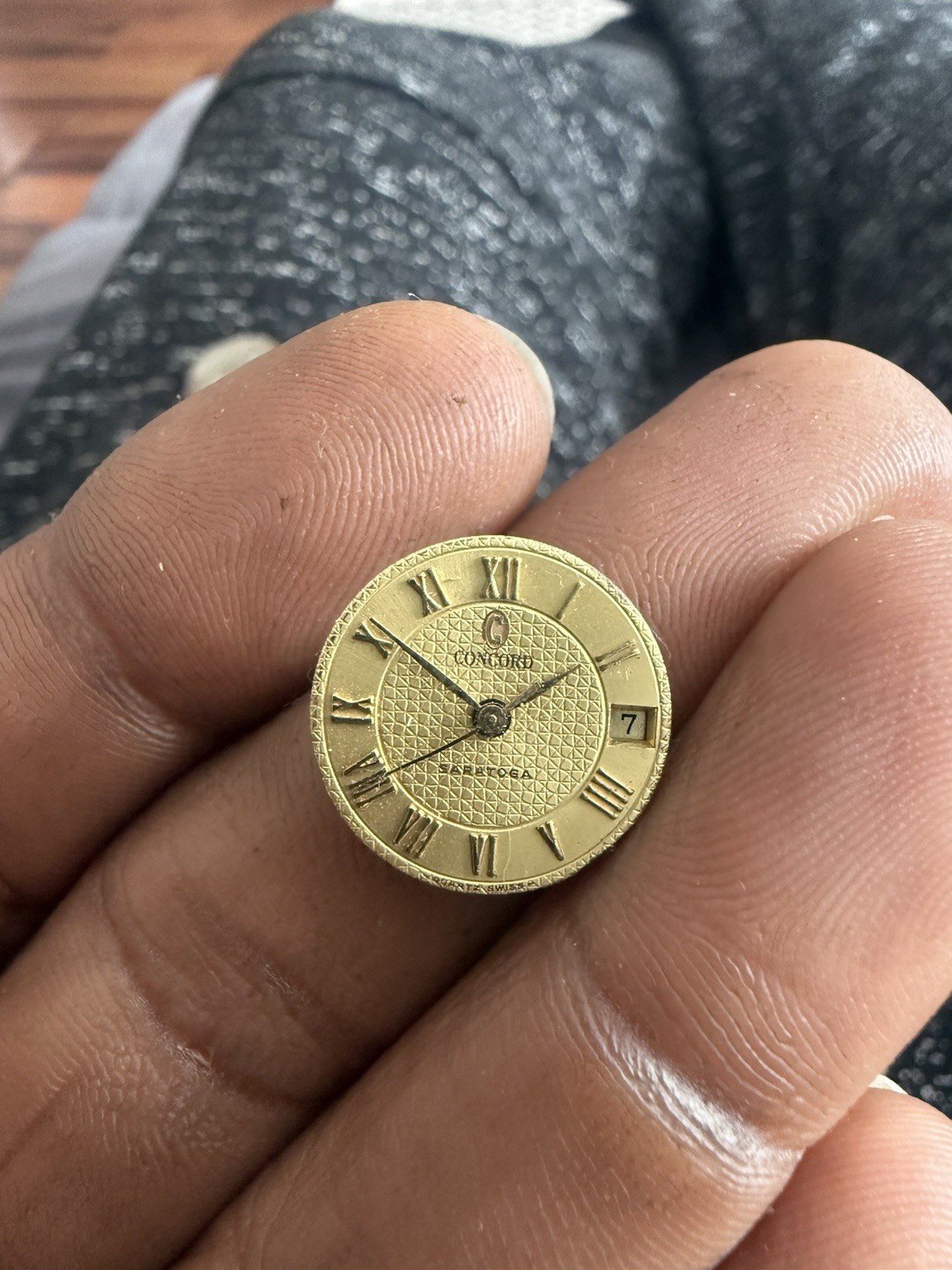 Gents Concord Saratoga dial and movement