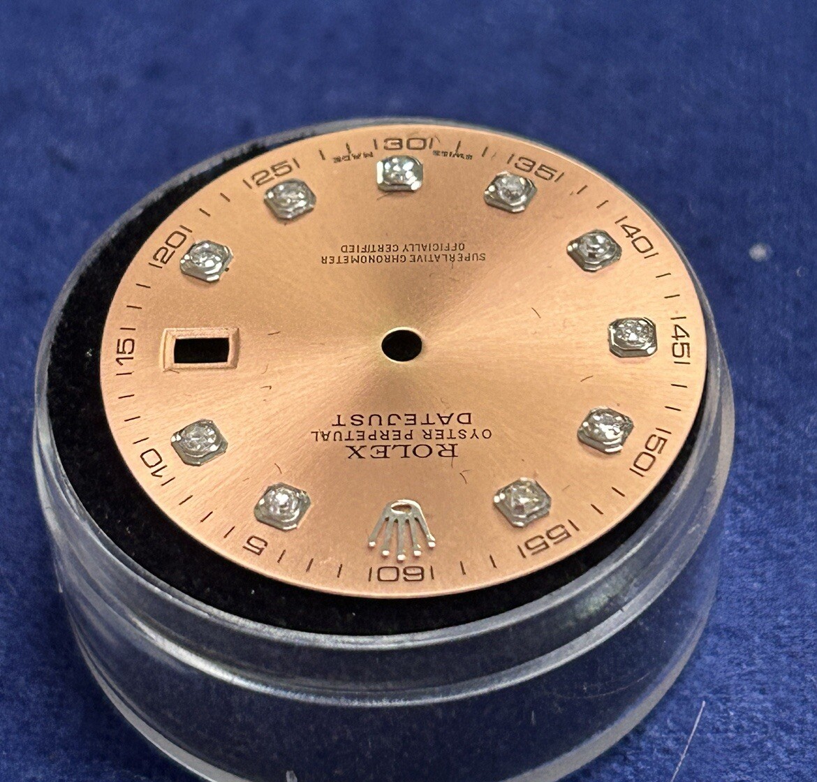 Rolex Mens Datejust II Custom Salmon Diamond Dial For Models 116334 & 116300
