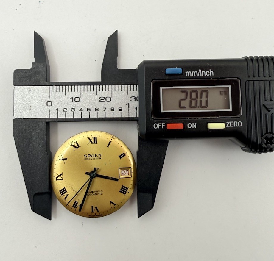 Vintage Gruen Cal 2063 Automatic 26mm Movement 25J Runs Stops Parts