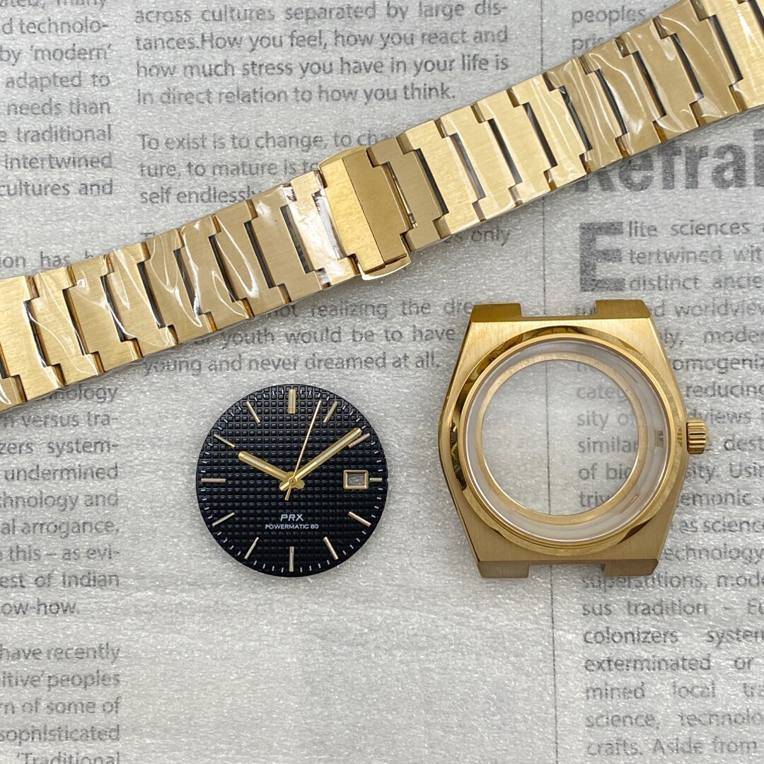 Watch Part 40mm Gold Case Sapphire Crystal for NH35 NH35 Movement