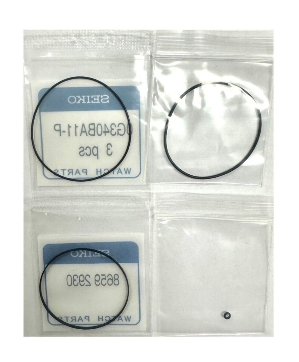 SEIKO SHOGUN SBDC029/SBDC007(BEZEL-GLASS-CASE BACK-CROWN/STEM)4PC GASKET SET NEW