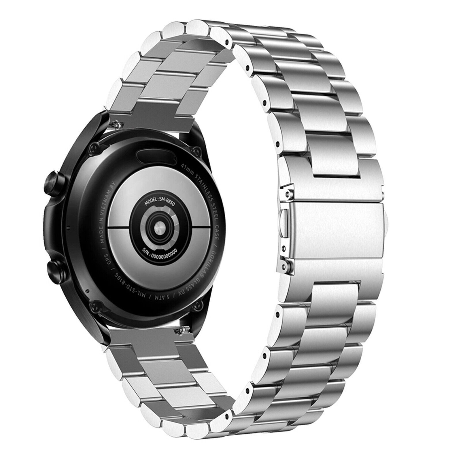 For Samsung Galaxy Watch3 41MM Solid Stainless Steel Watch Strap Watch Band
