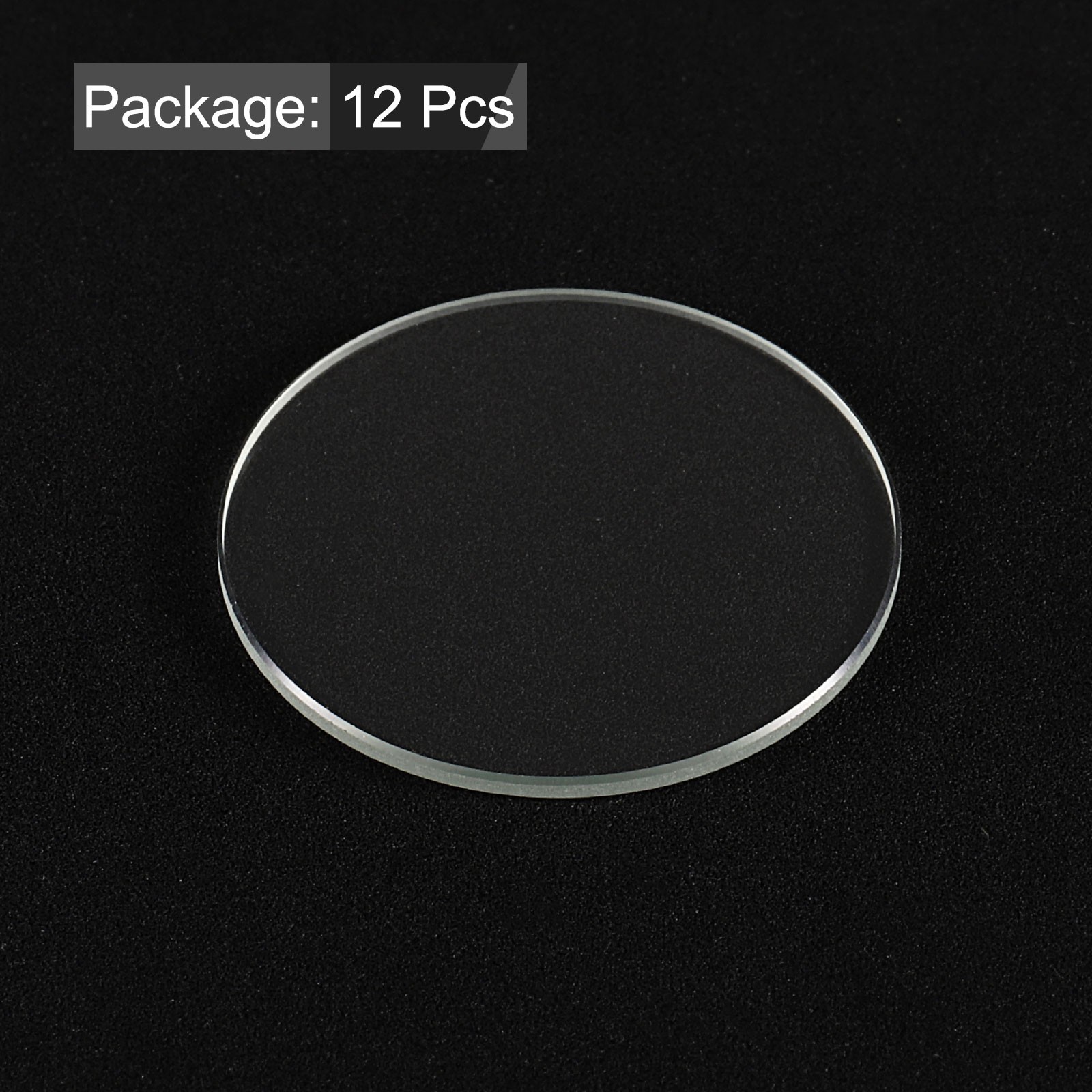 12pcs Watch Crystal Glass Lens 23mm Flat Round Glass Watch Face Crystals Lens