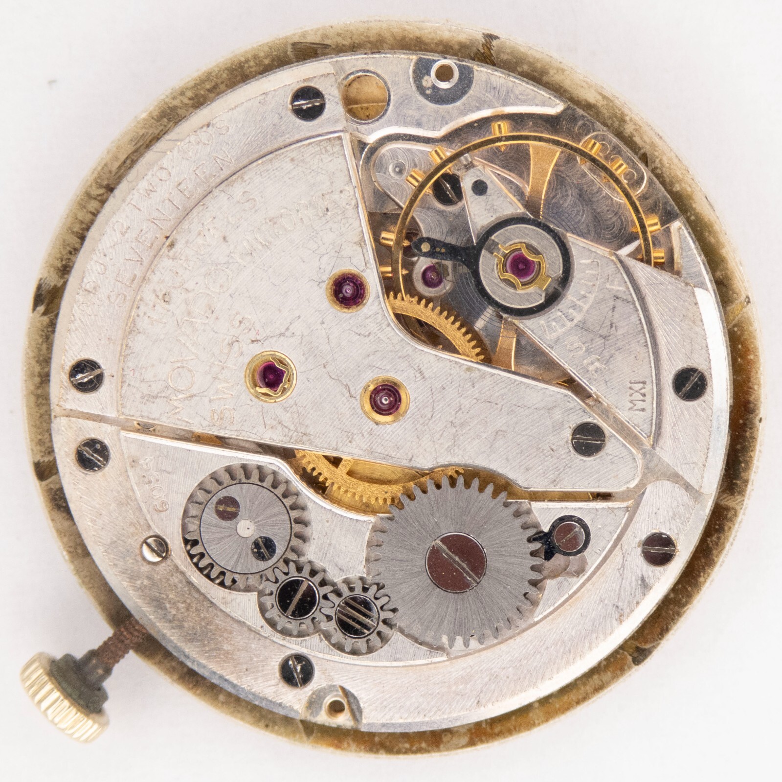 Vintage Movado Caliber 368 17-Jewel 2-Adjustment Wristwatch Movement, Runs