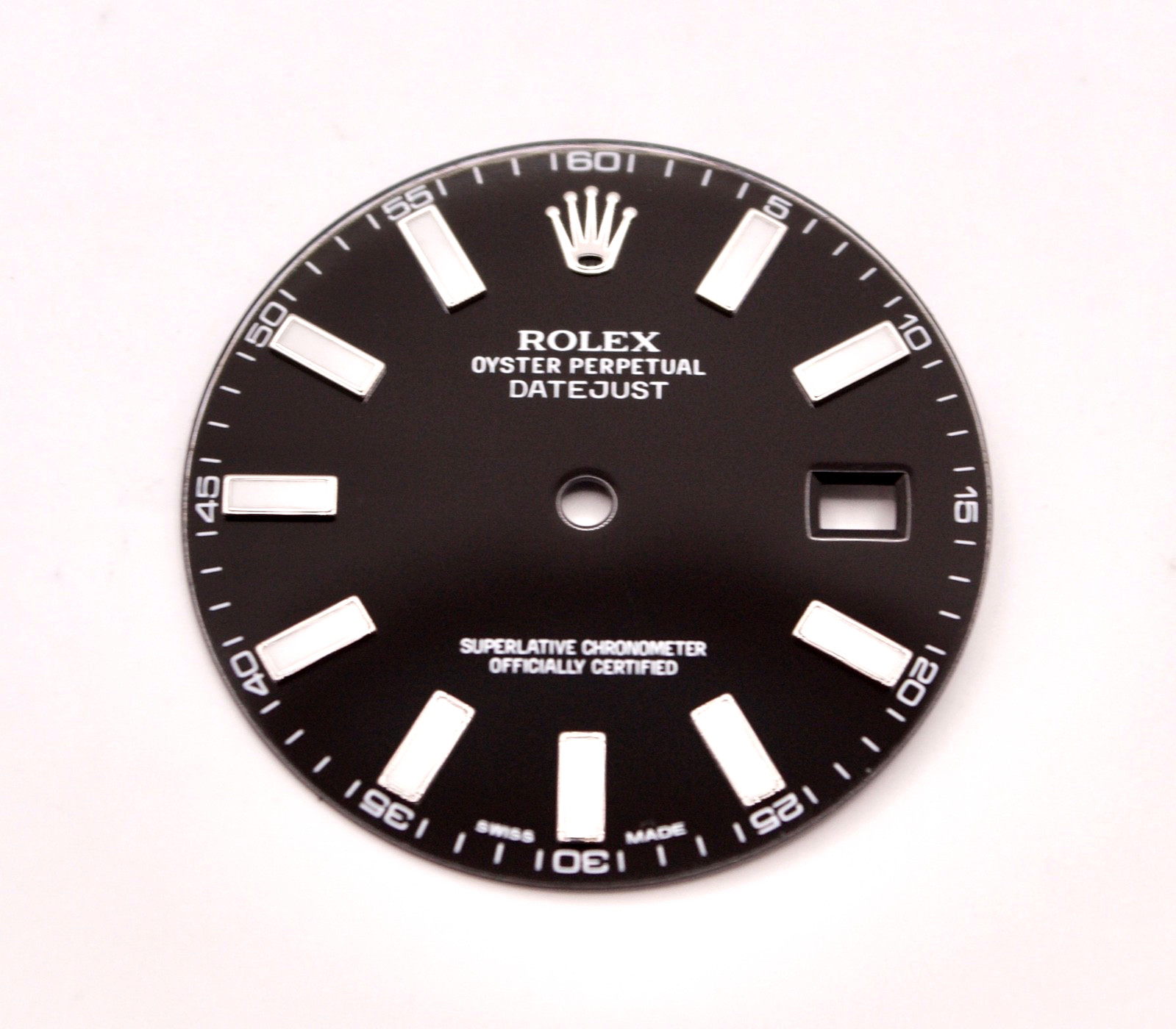 ORIGINAL Rolex Dial 41mm Datejust Black Stainless Steel with Date 116334/116300