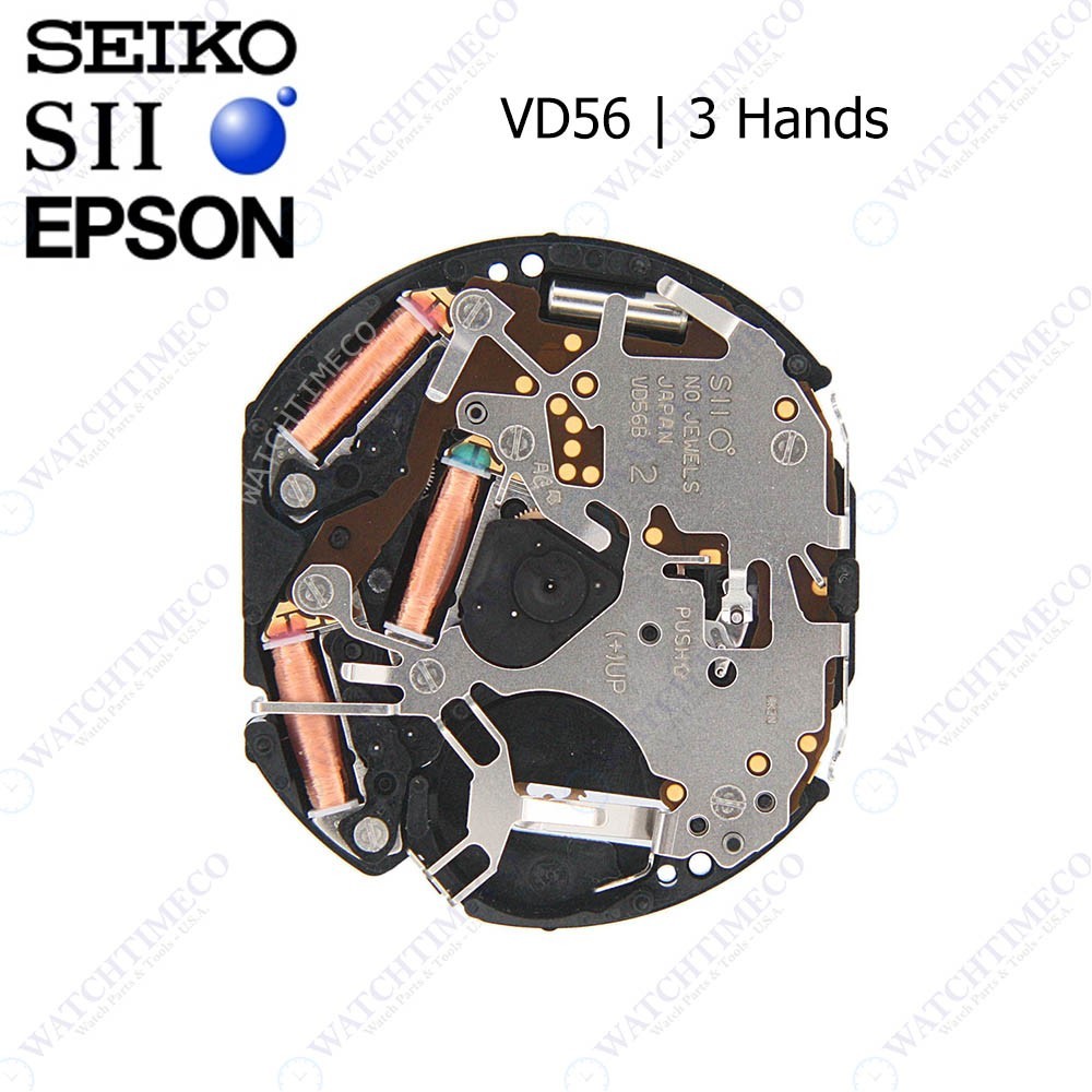 Genuine Seiko SII Epson VD56 Watch Movement Japan 3 Hands
