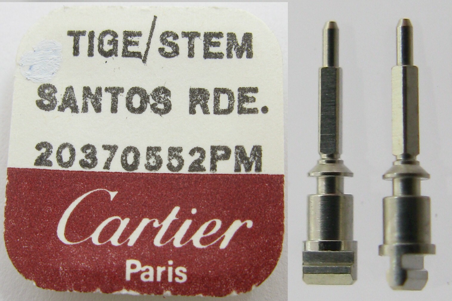 Cartier Santos RDE(round) 20370552 PM watch part: split winding stem 404 x1