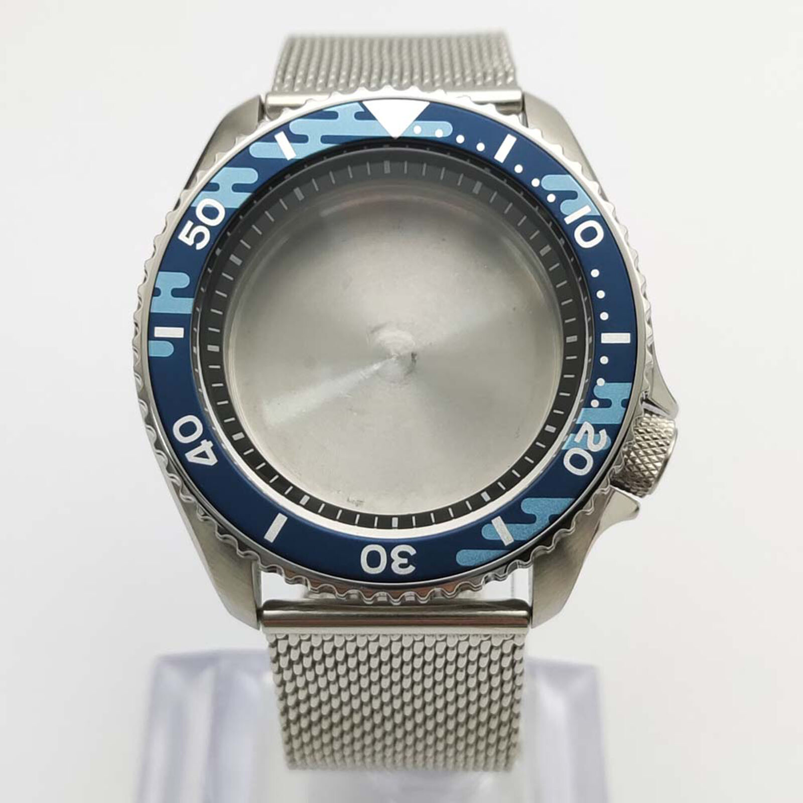 Stainless Steel Watch Case + Watch Strap Men’s Watch Case for NH35/NH36 Movement