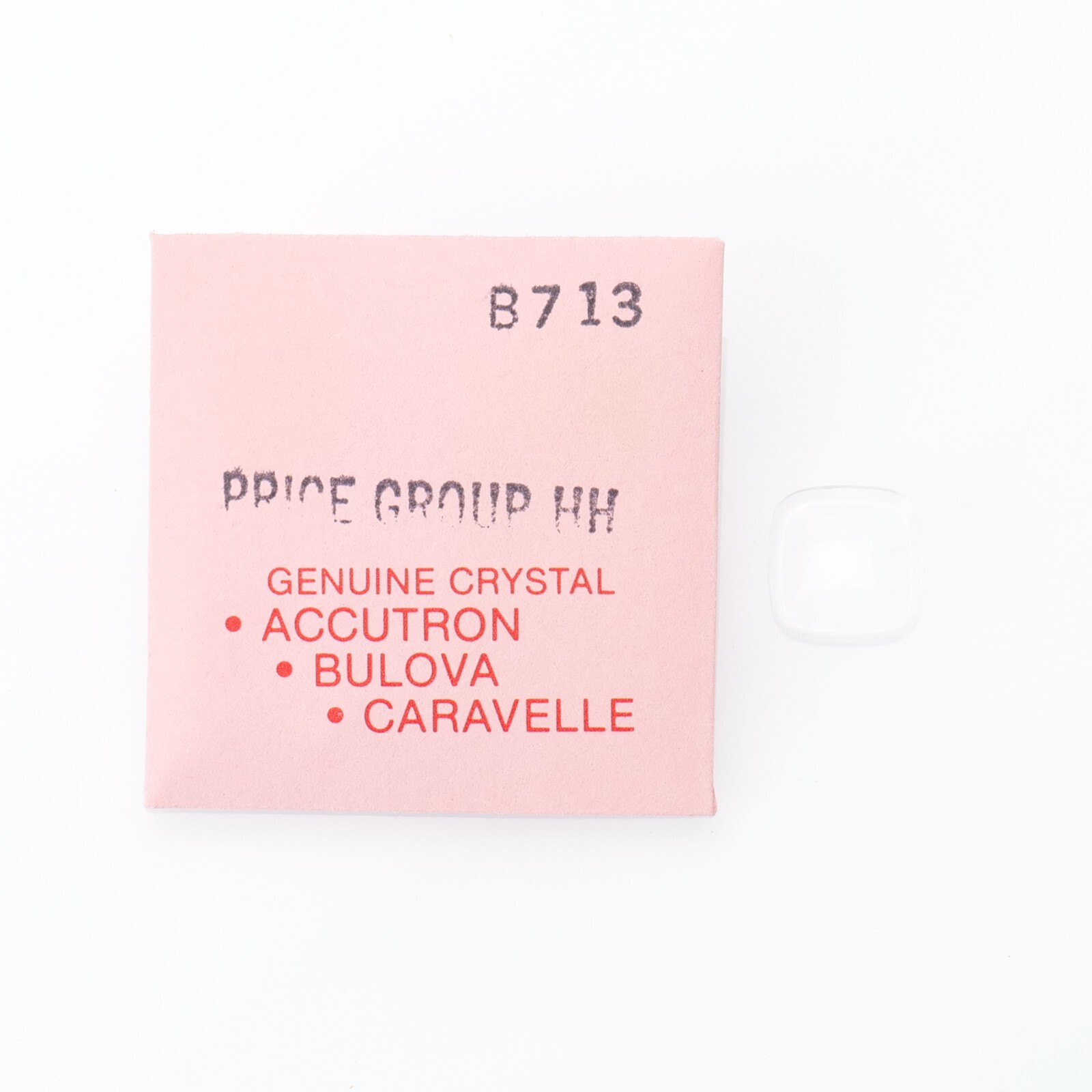 NOS Original Genuine Bulova B713 Acrylic Crystal 12.3mm Watch Part (C1D14)