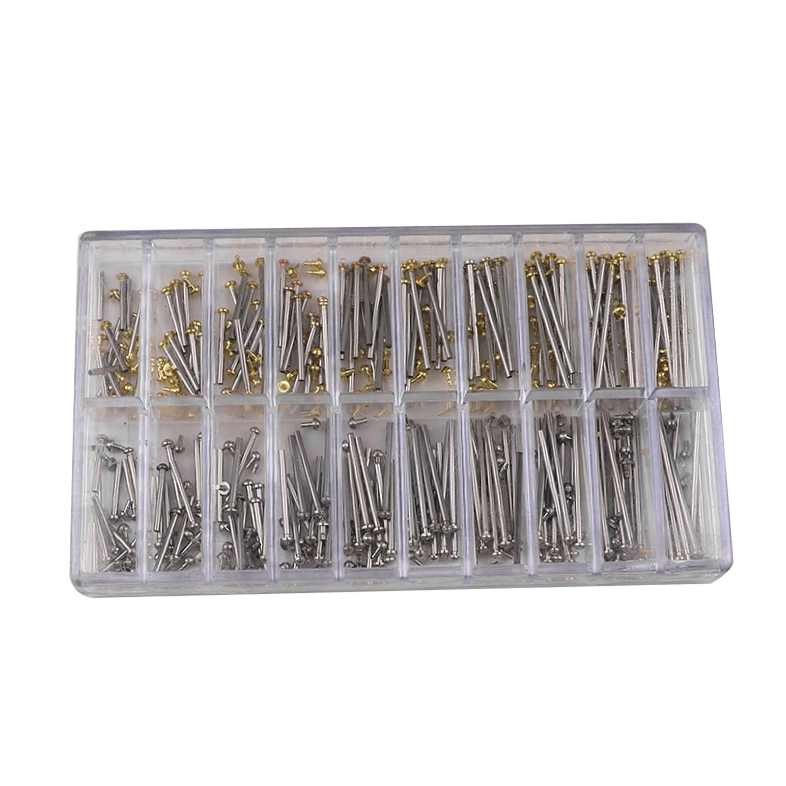 200PCS Watchmaker Watch Band Spring Bars Tubes Screw Lug Type Repair Kit Tools