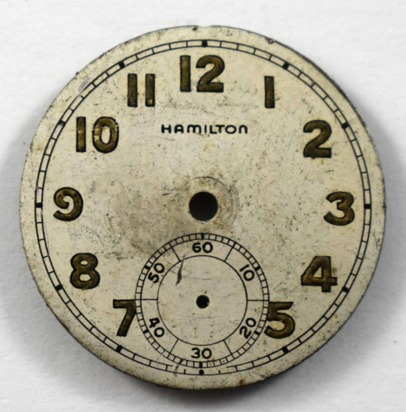 Vintage Hamilton Pre-Owned Military Wrist Watch Dial 25.14mm lot.rc