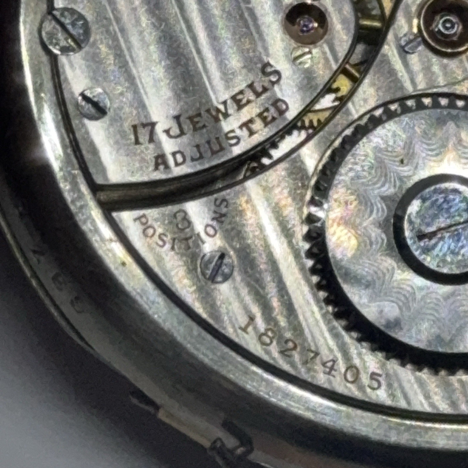 Hamilton Pocket Watch 914 Movement 17 Jewels 3 Positions 1917 12s Does Not Run