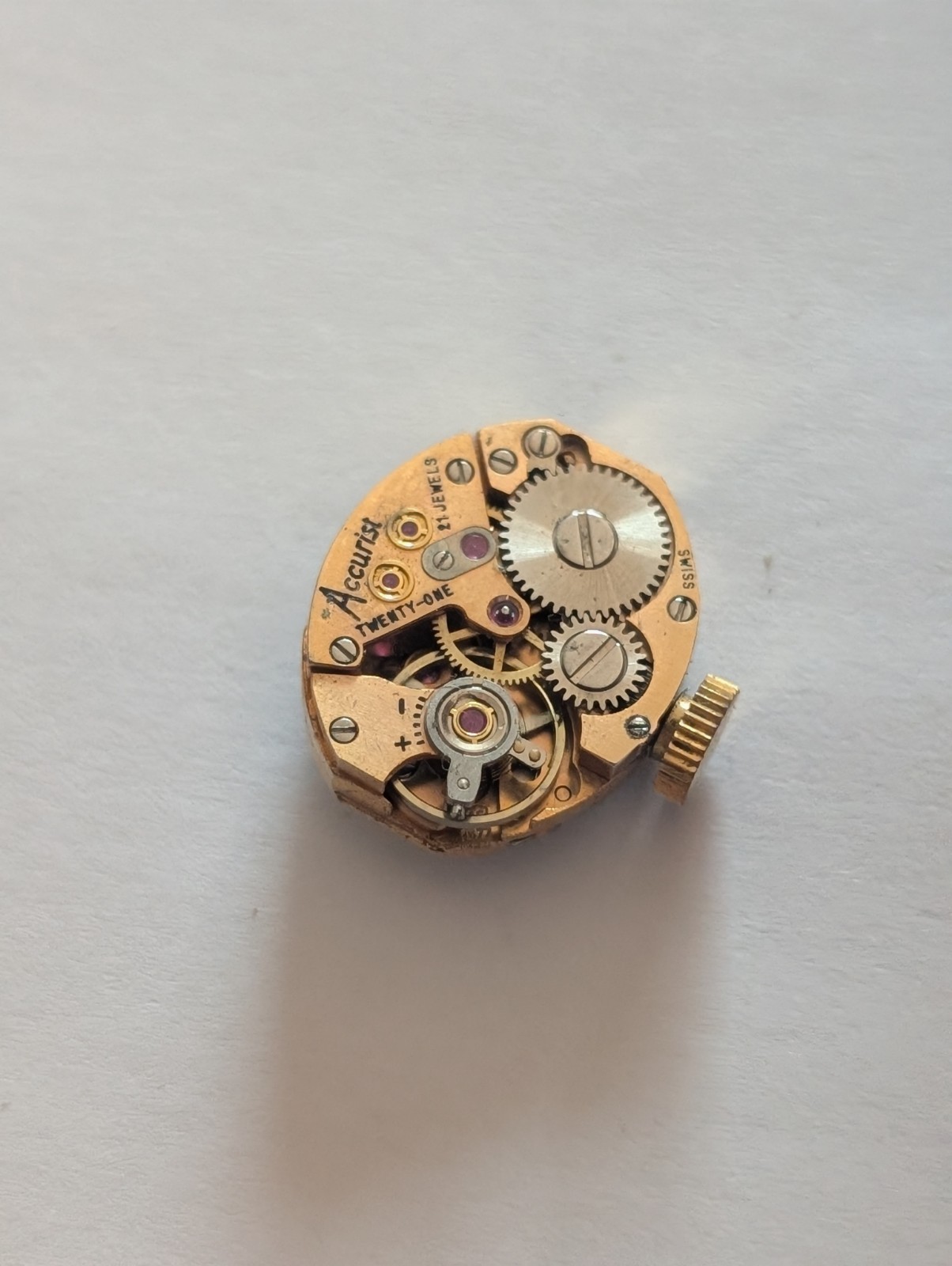 Vintage AS 1677 Mechanical Watch Movement (Runs)