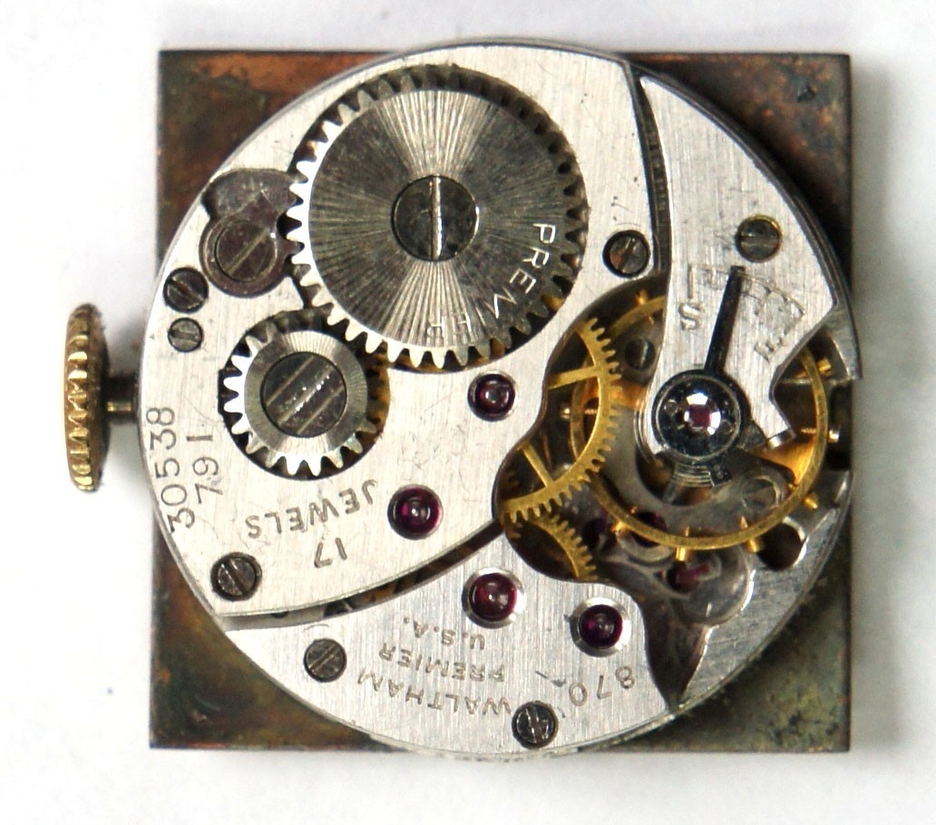 Vintage WALTHAM Premier cal. 870 Mechanical Wrist Watch Movement 1940 Works NICE